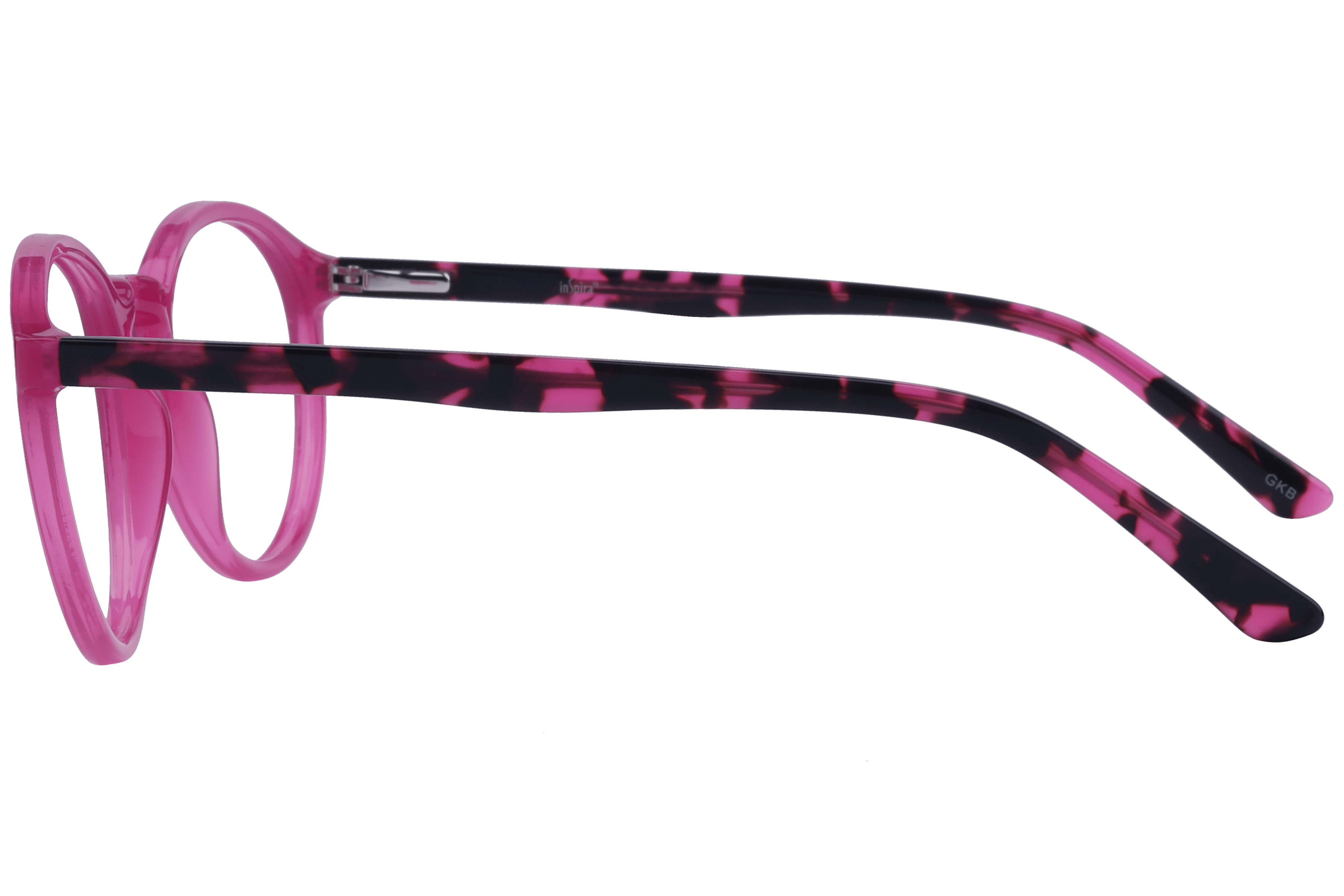 Inspira 1005 Frame Pink Female Full Shell Frame — Pink frame — view 3