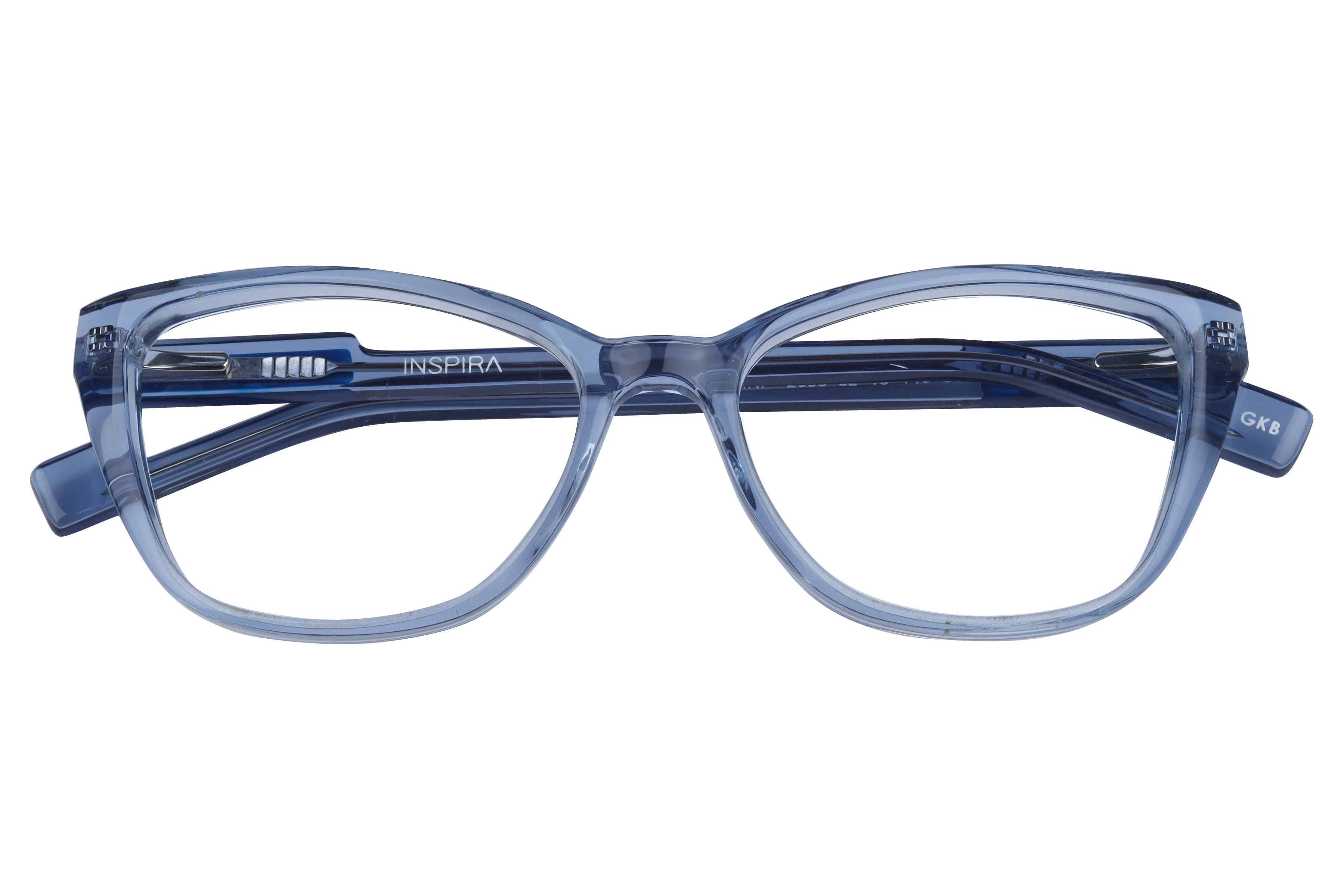 Inspira F2098 Frame Transparent Blue Female Full Shell Frame — Transparent Blue frame — view 4