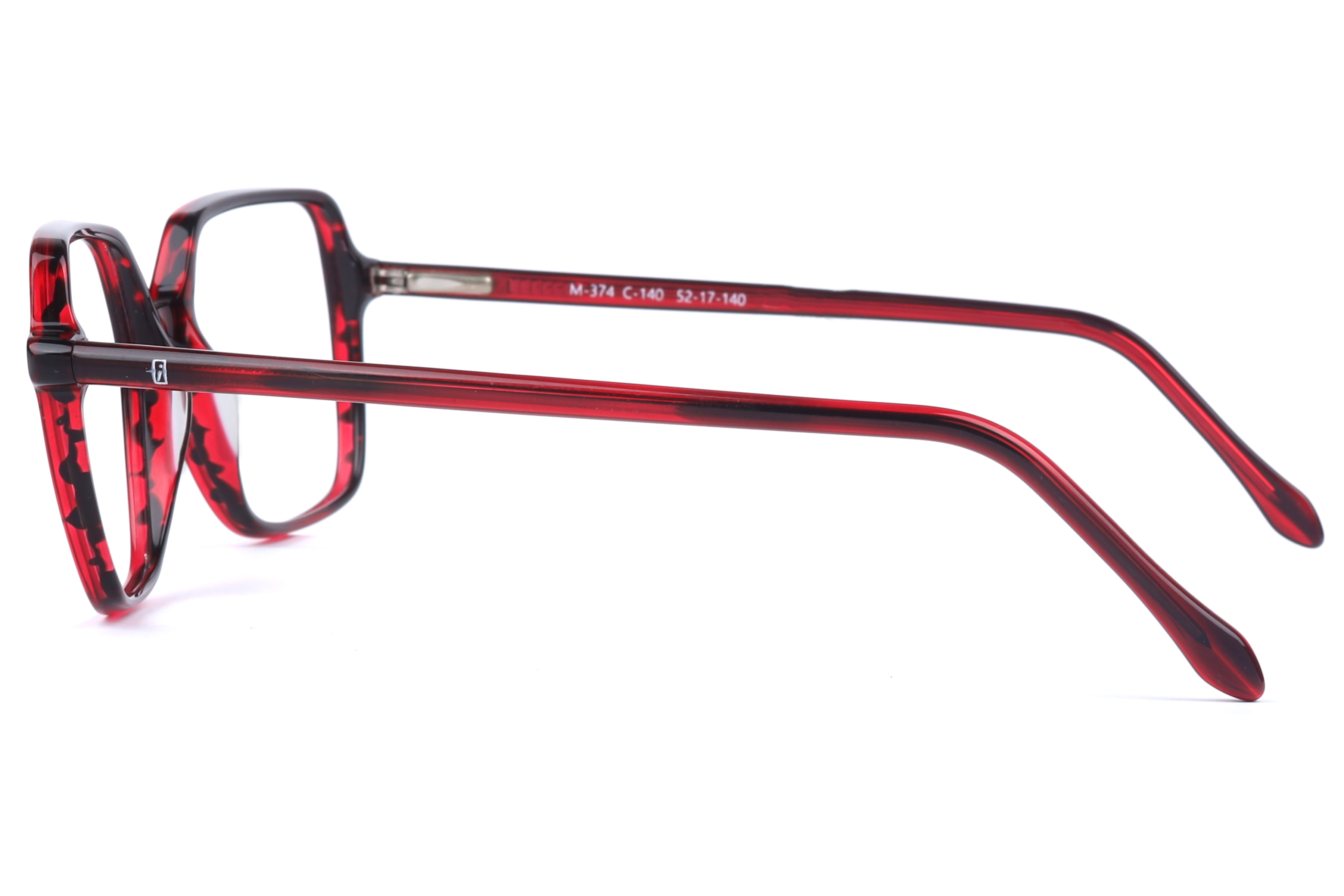 Inspira M-374 Frame Maroon Female Full Shell Frame — Maroon frame — view 3