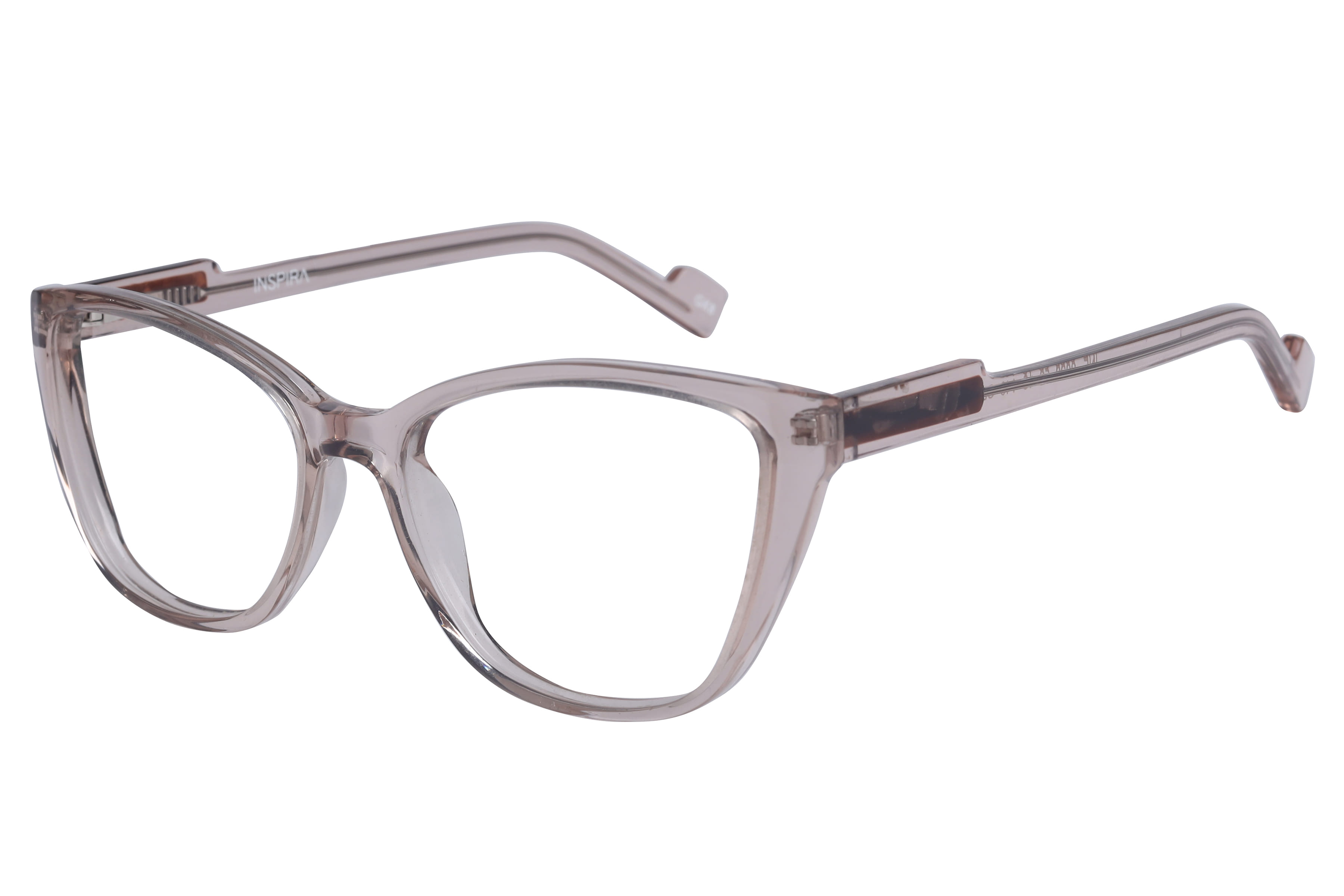 Inspira F2098 Frame Transparent Brown Female Full Shell Frame — view 1