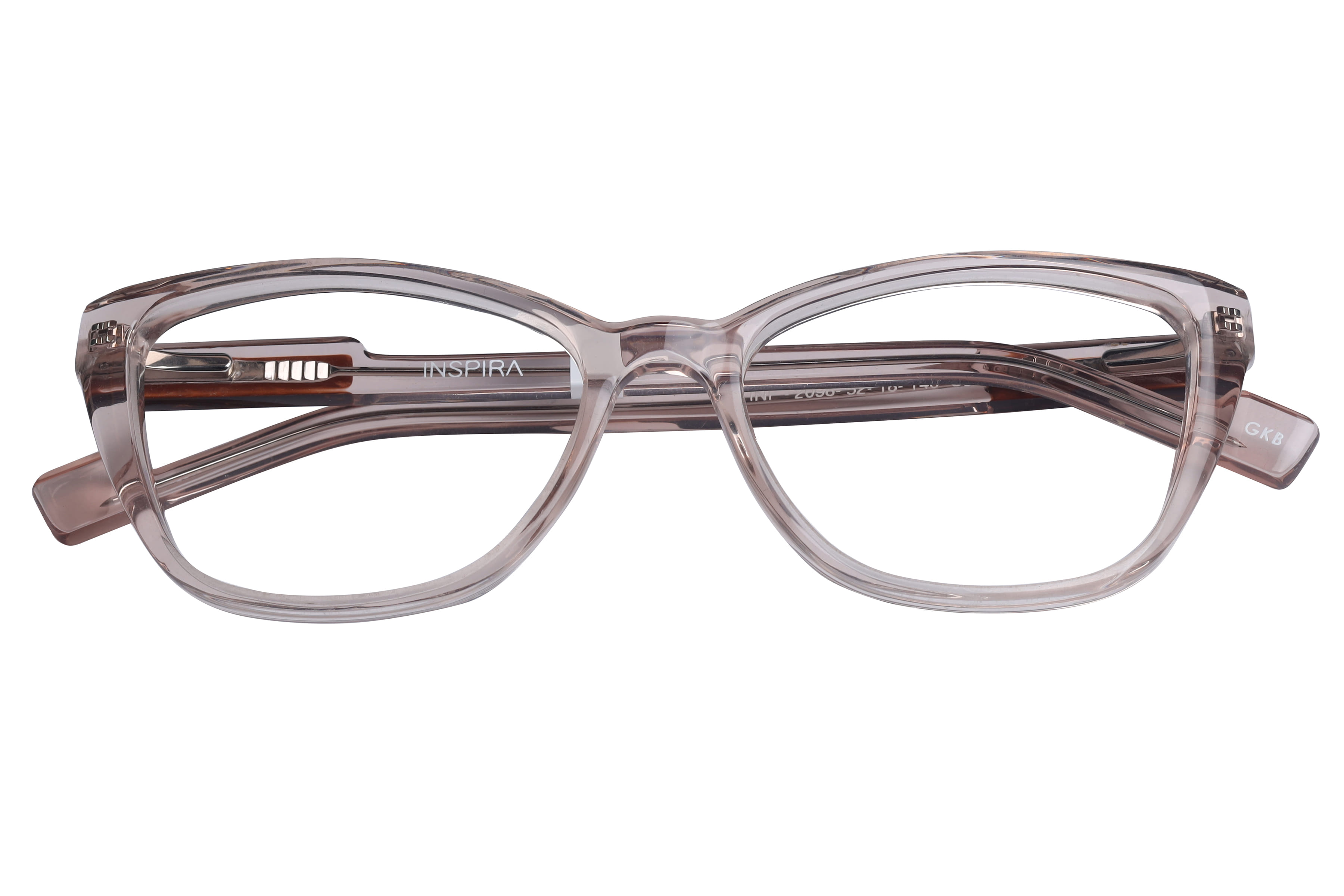 Inspira F2098 Frame Transparent Brown Female Full Shell Frame — view 3