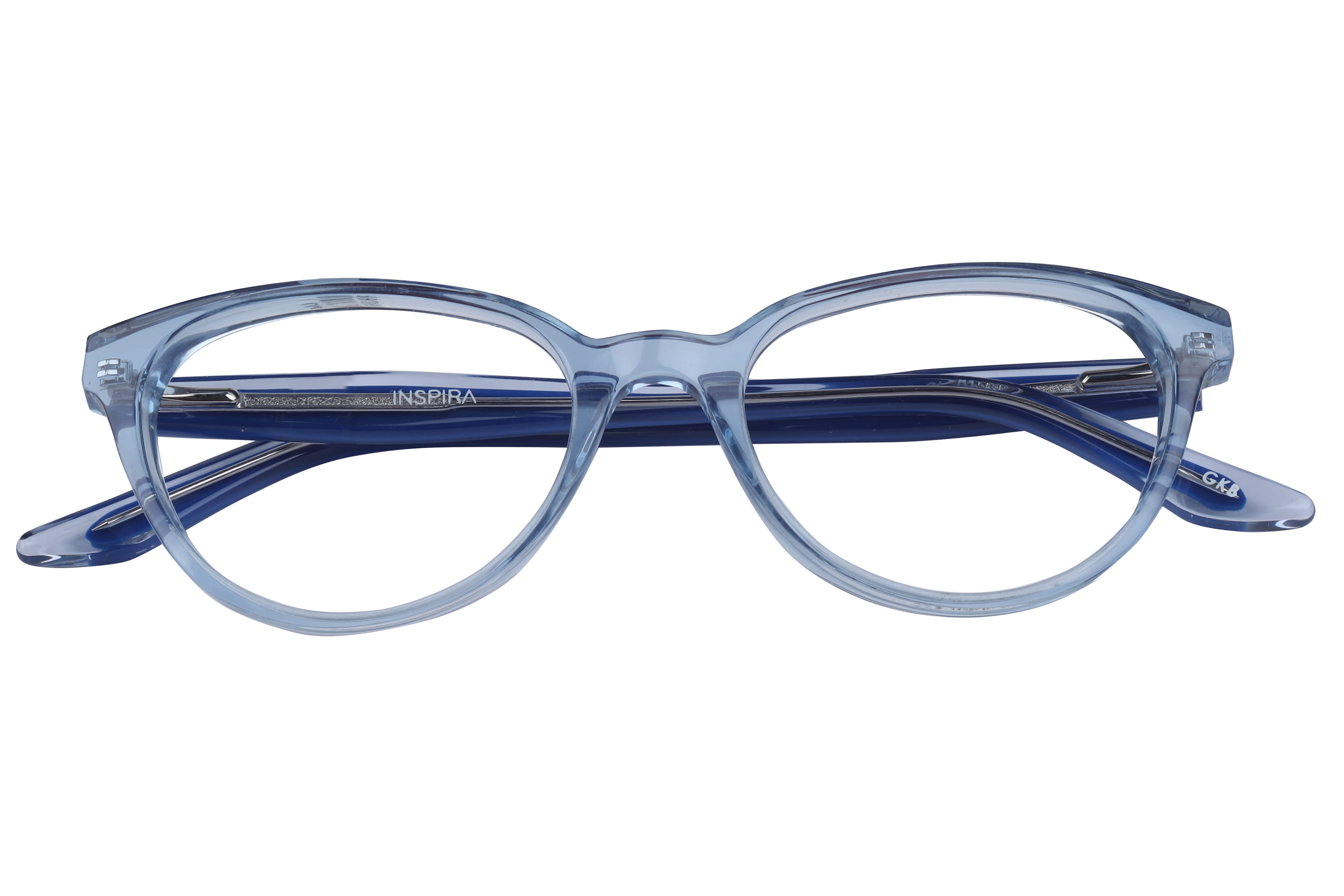 Inspira F2133 Frame Transparent Blue Female Full Shell Frame — Transparent Blue frame — view 4