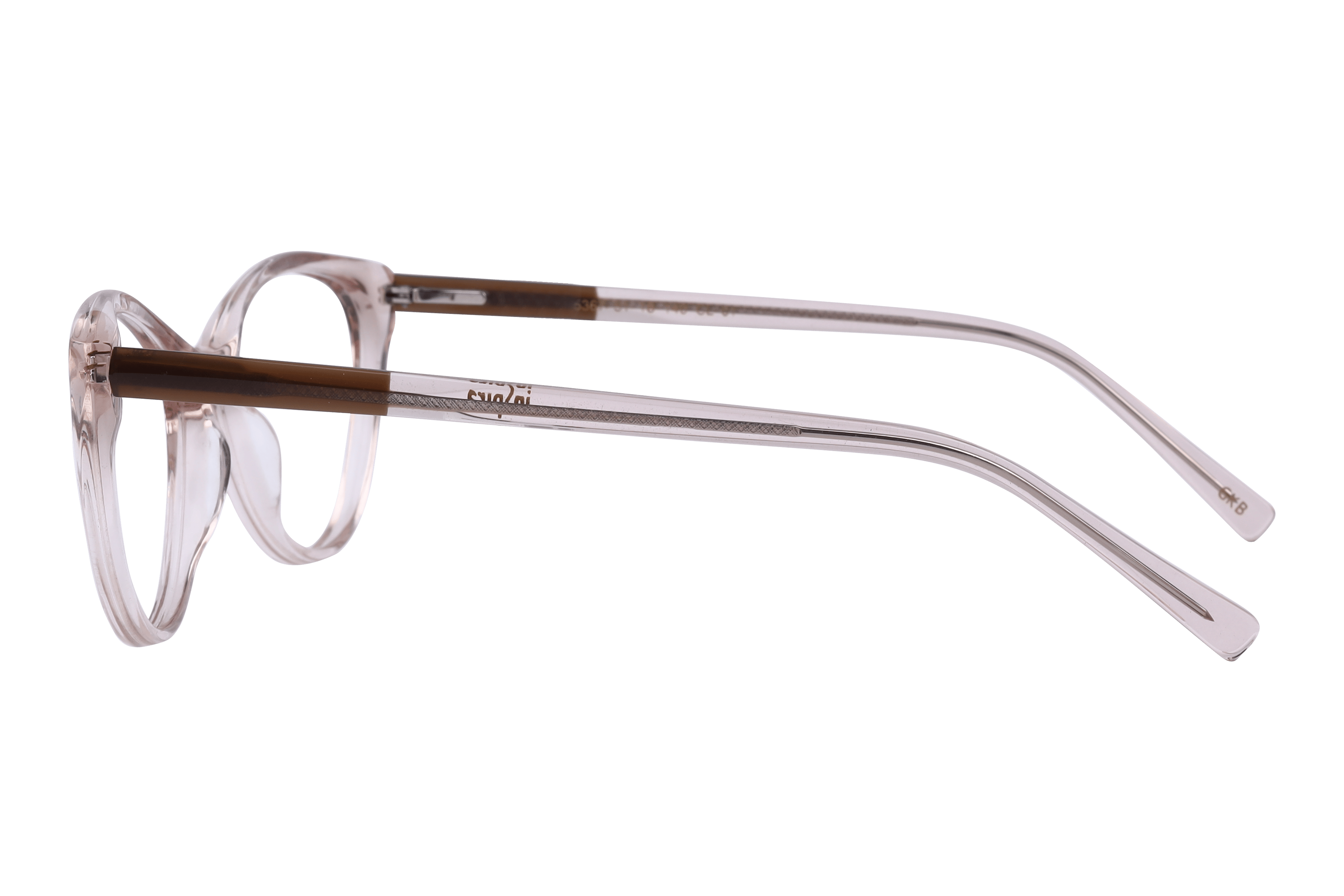 Inspira 5367 Frame Transparent Brown Female Full Shell Frame — view 3