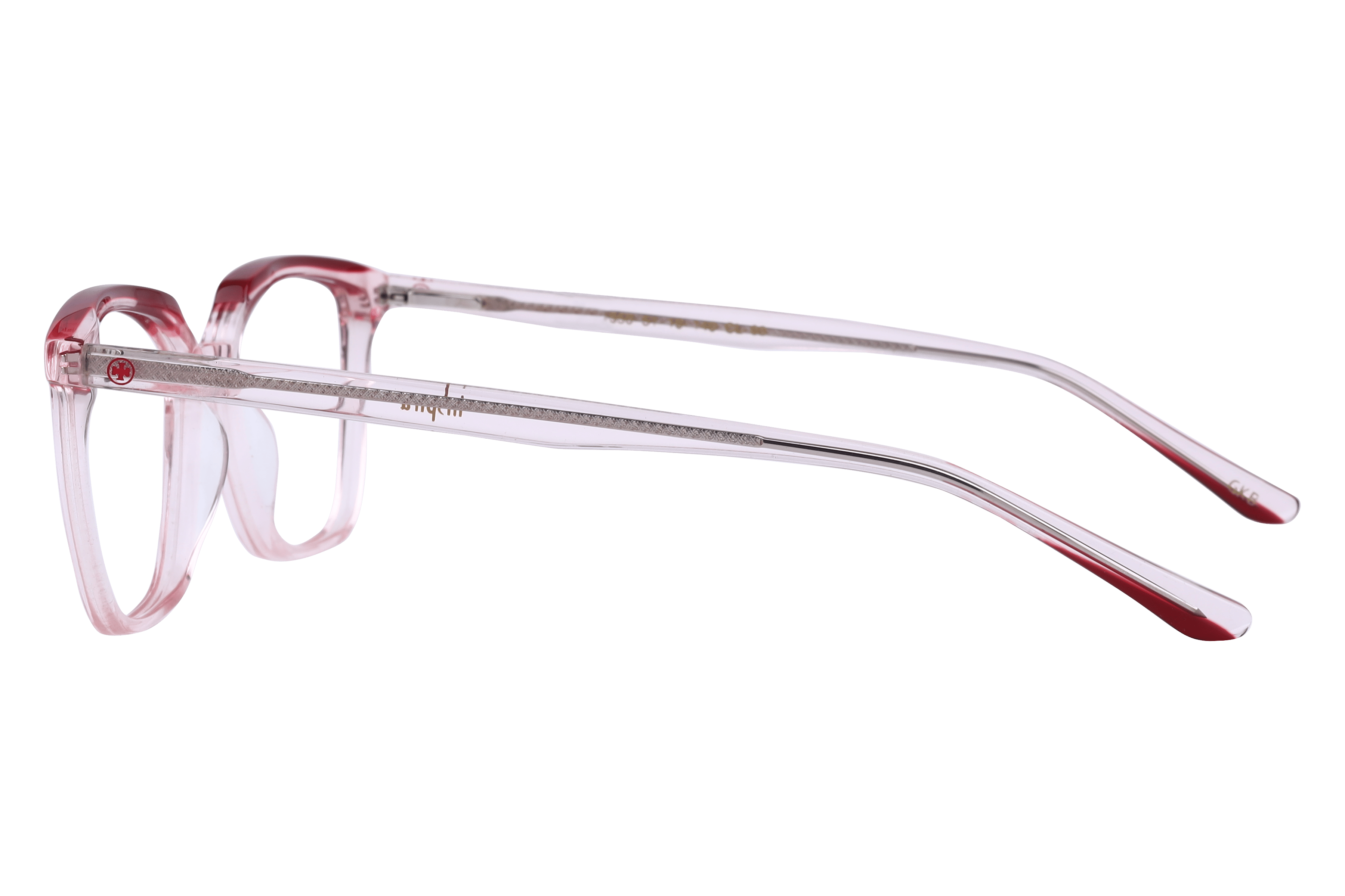 Inspira 1950 Frame Transparent Pink Female Full Shell Frame — Transparent Pink frame — view 3