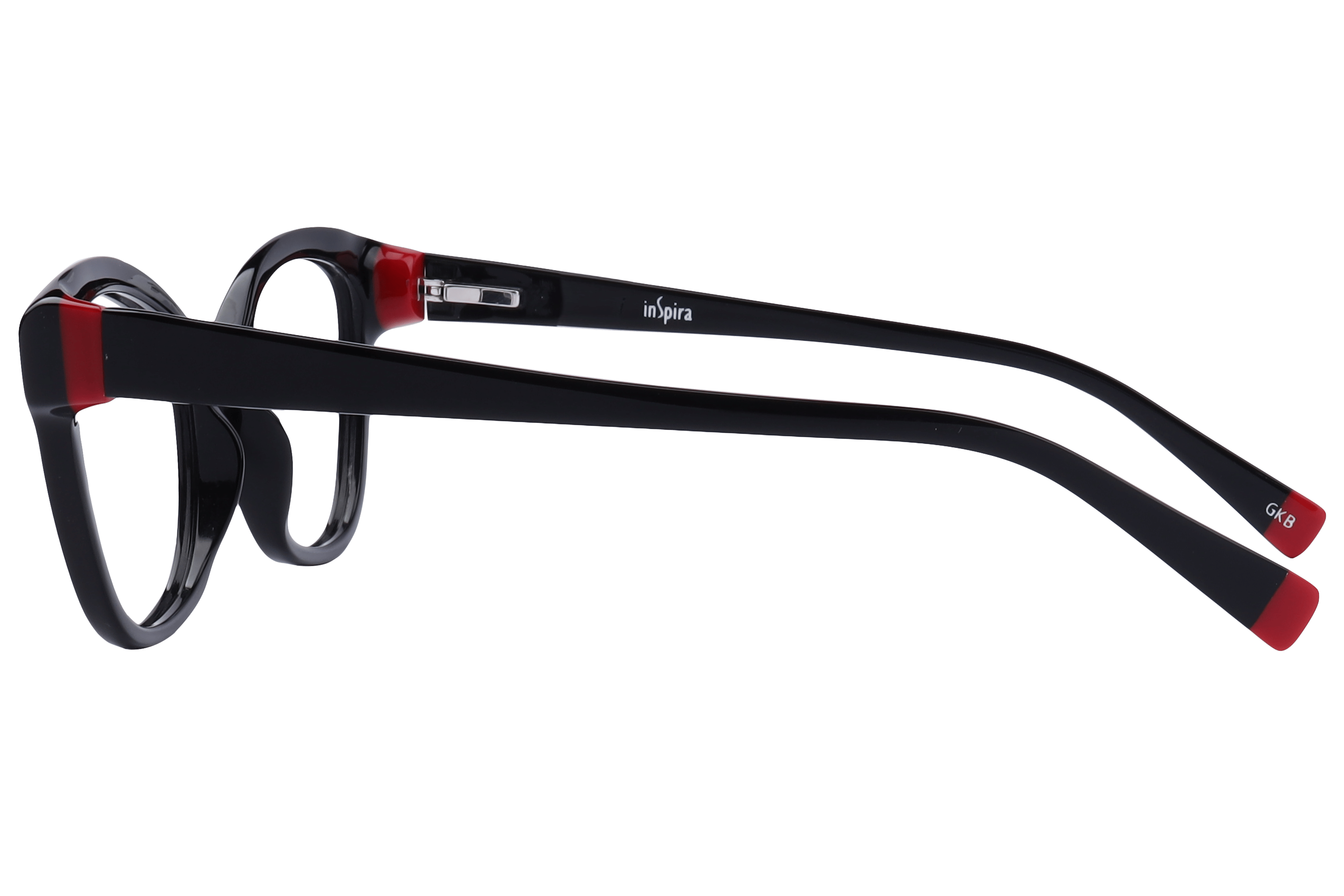 Inspira F1989 Frame Black Female Full Shell Frame — Black frame — view 3