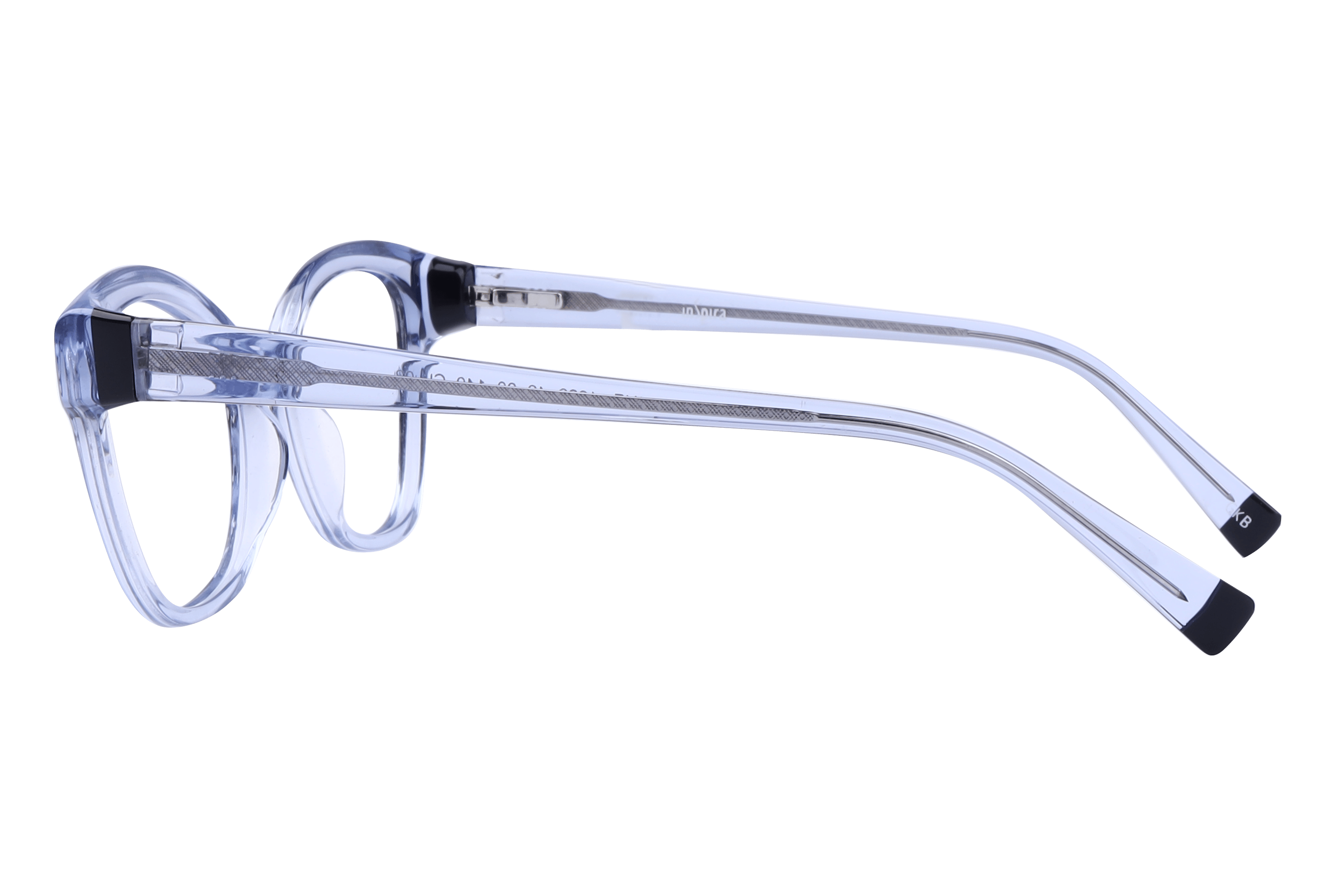 Inspira F1989 Frame Transparent Blue Female Full Shell Frame — Transparent Blue frame — view 3