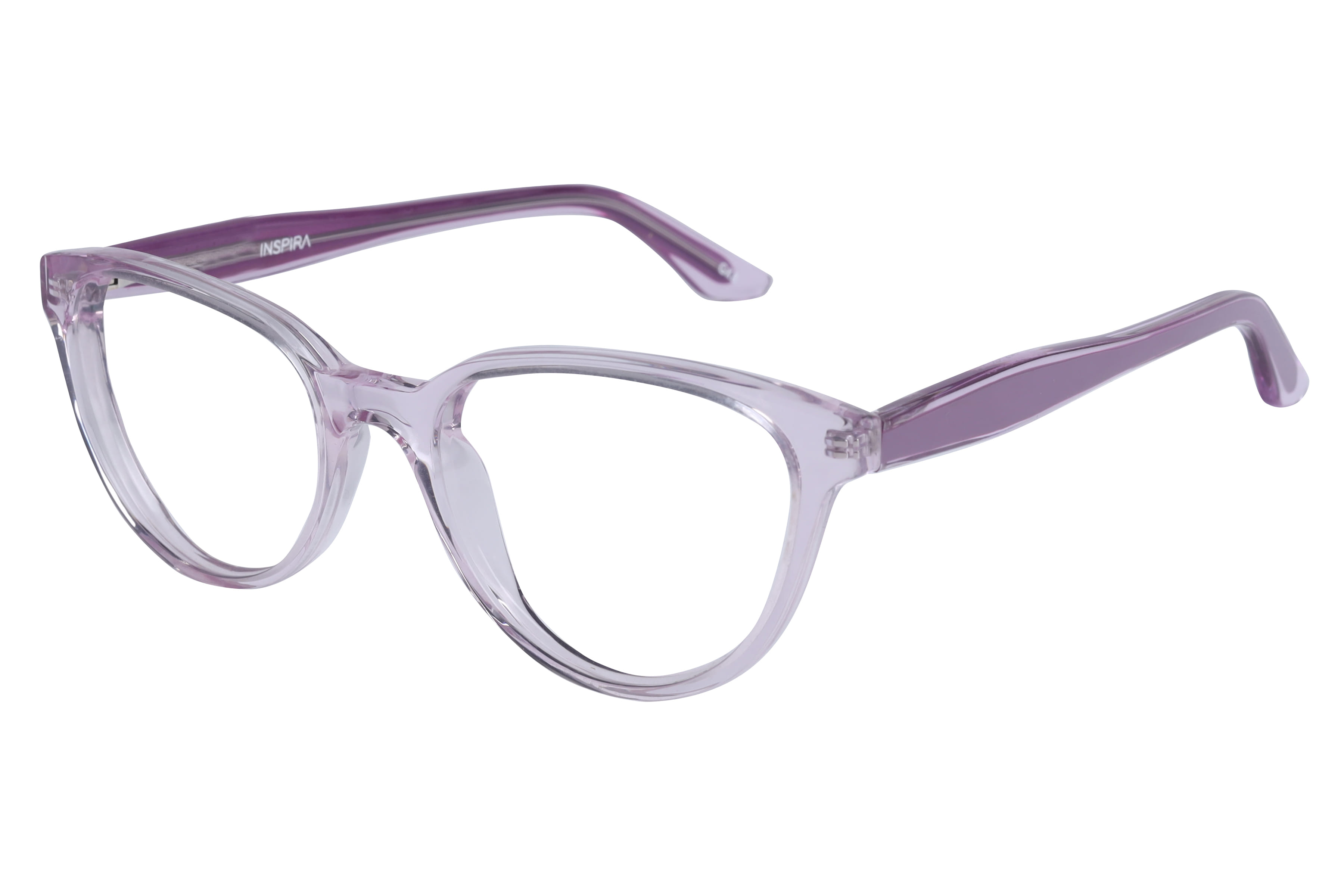 Inspira F2133 Frame Transparent Purple Female Full Shell Frame — Transparent Purple frame — view 1