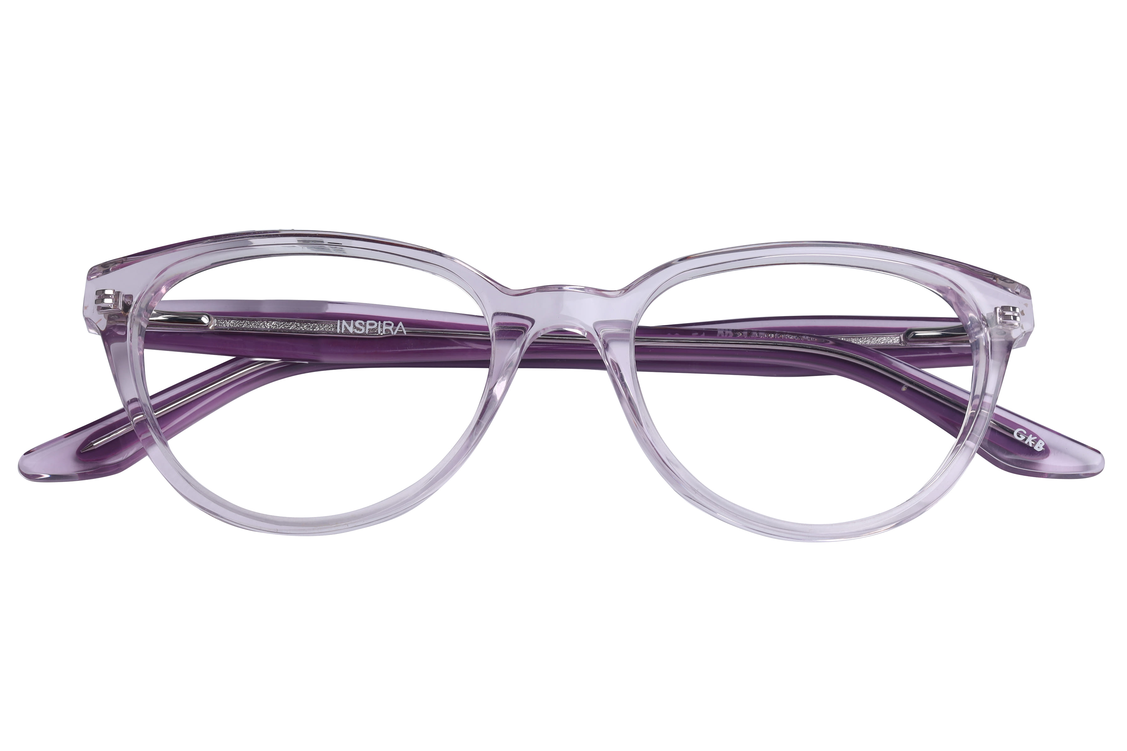 Inspira F2133 Frame Transparent Purple Female Full Shell Frame — Transparent Purple frame — view 4