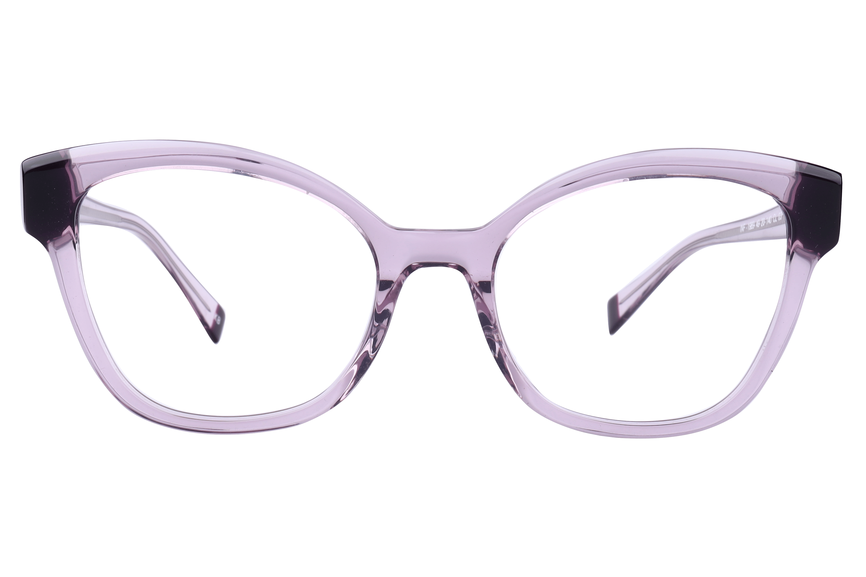 Inspira F1989 Frame Transparent Violet Female Full Shell Frame — Transparent Violet frame — view 2