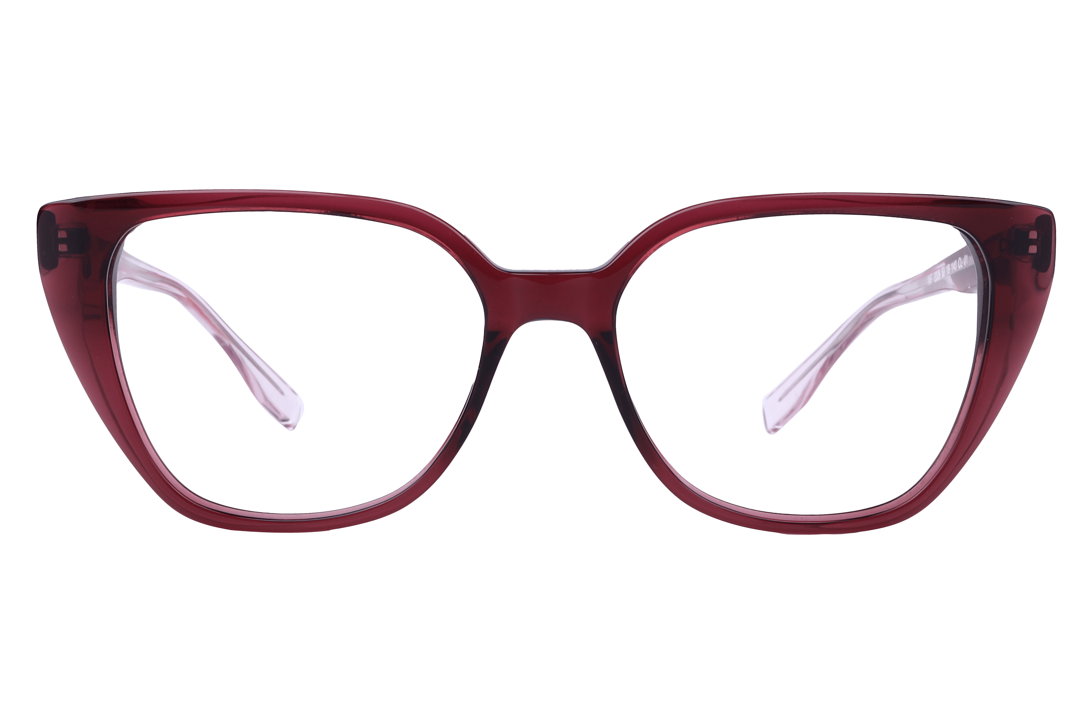 Inspira F2008 Frame Transparent Pink Female Full Shell Frame — Transparent Pink frame — view 2
