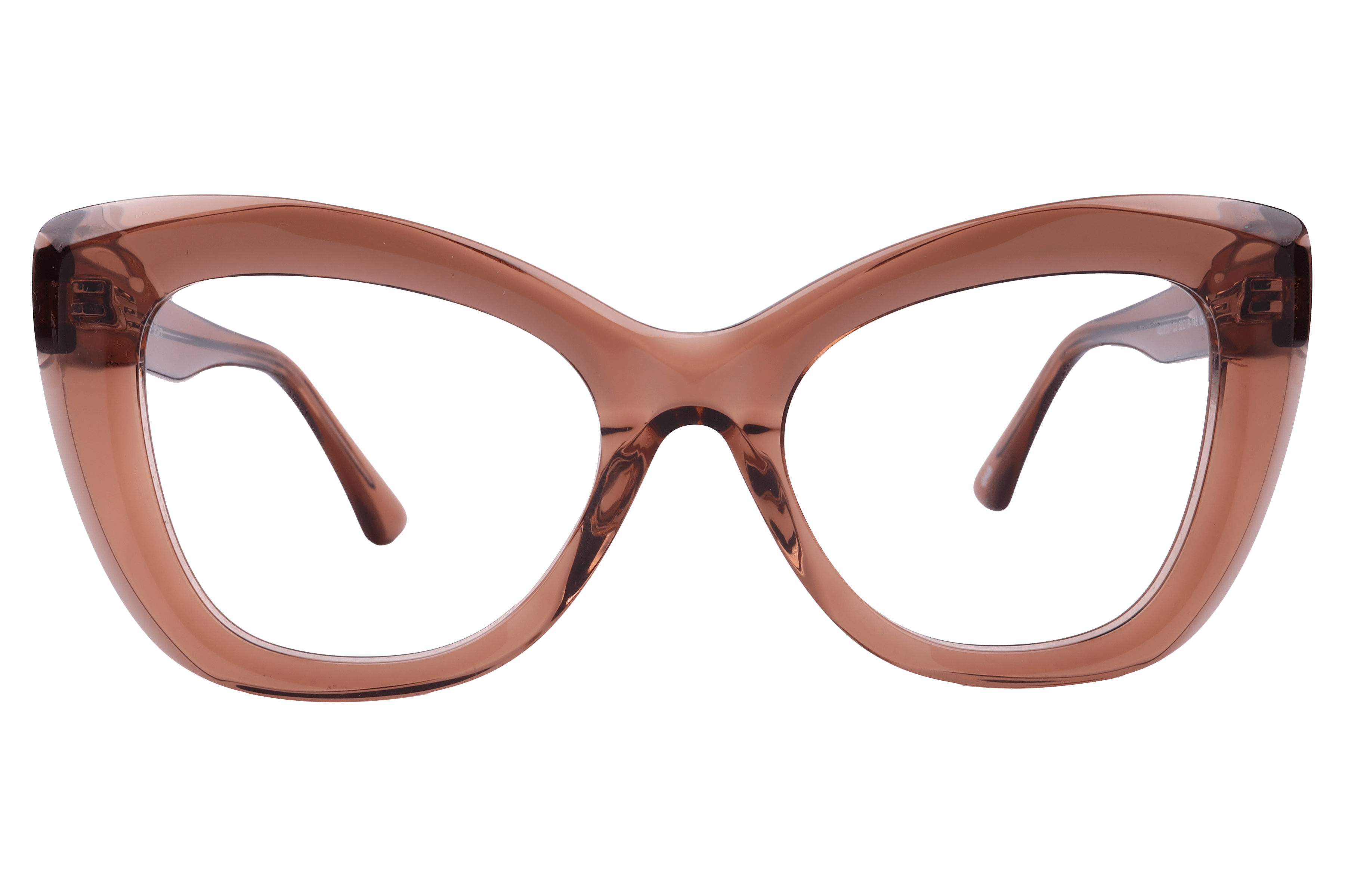 Inspira ASJ2237 Frame Transparent Brown Female Full Shell Frame — Transparent Brown frame — view 2