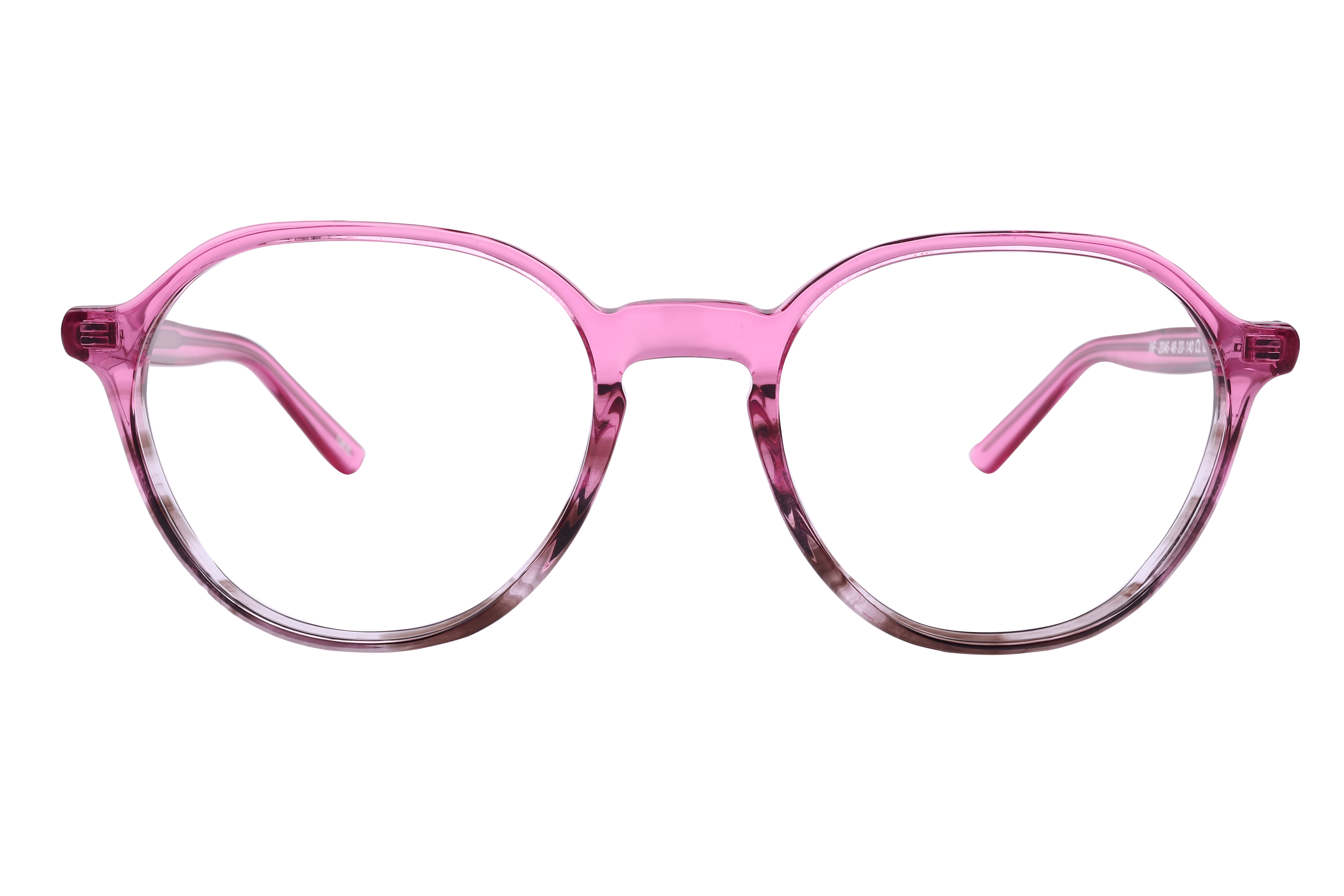 Inspira F2046 Frame Transparent Pink Female Full Shell Frame — Transparent Pink frame — view 2