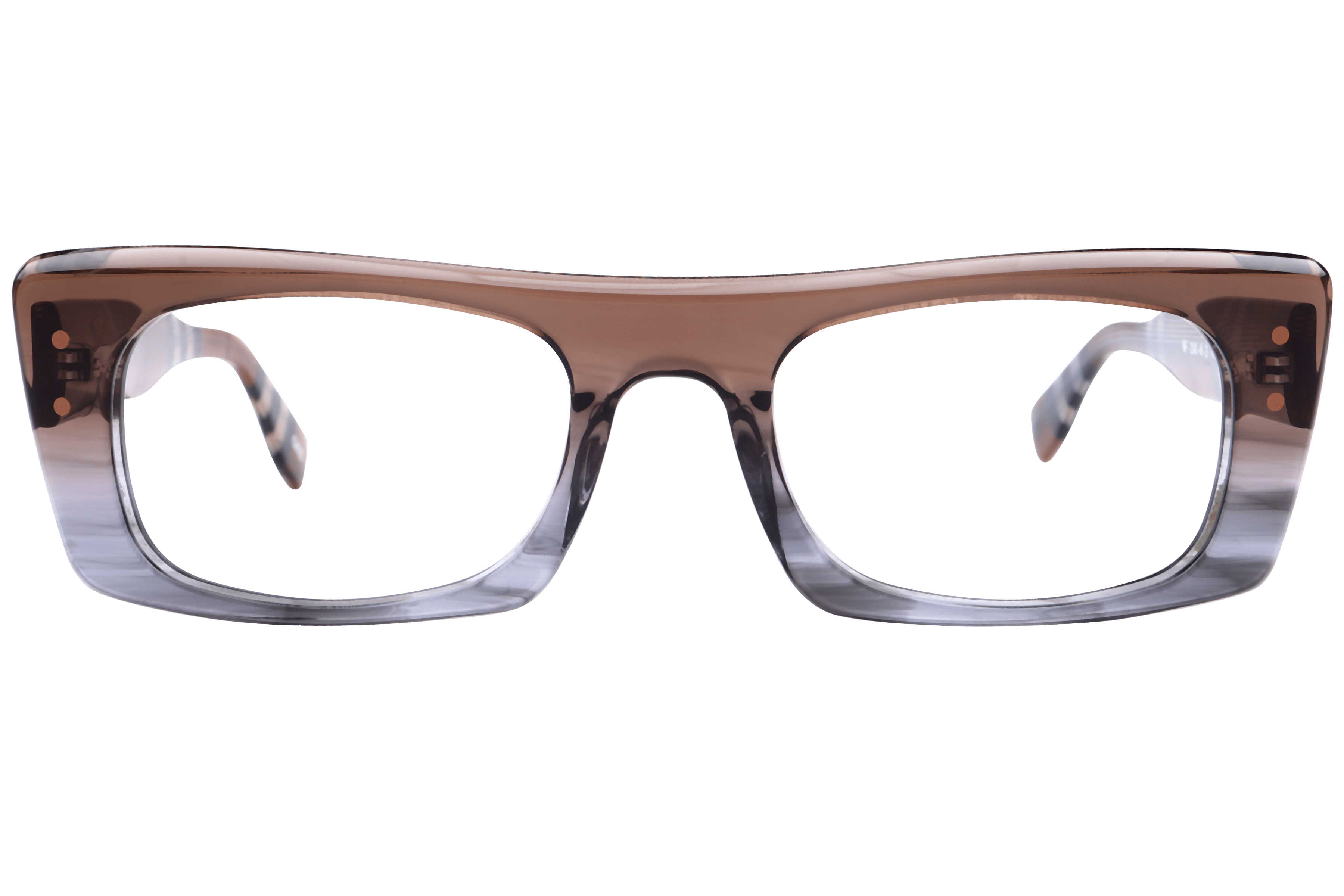 Inspira F2040 Frame Transparent Brown Female Full Shell Frame — Transparent Brown frame — view 2