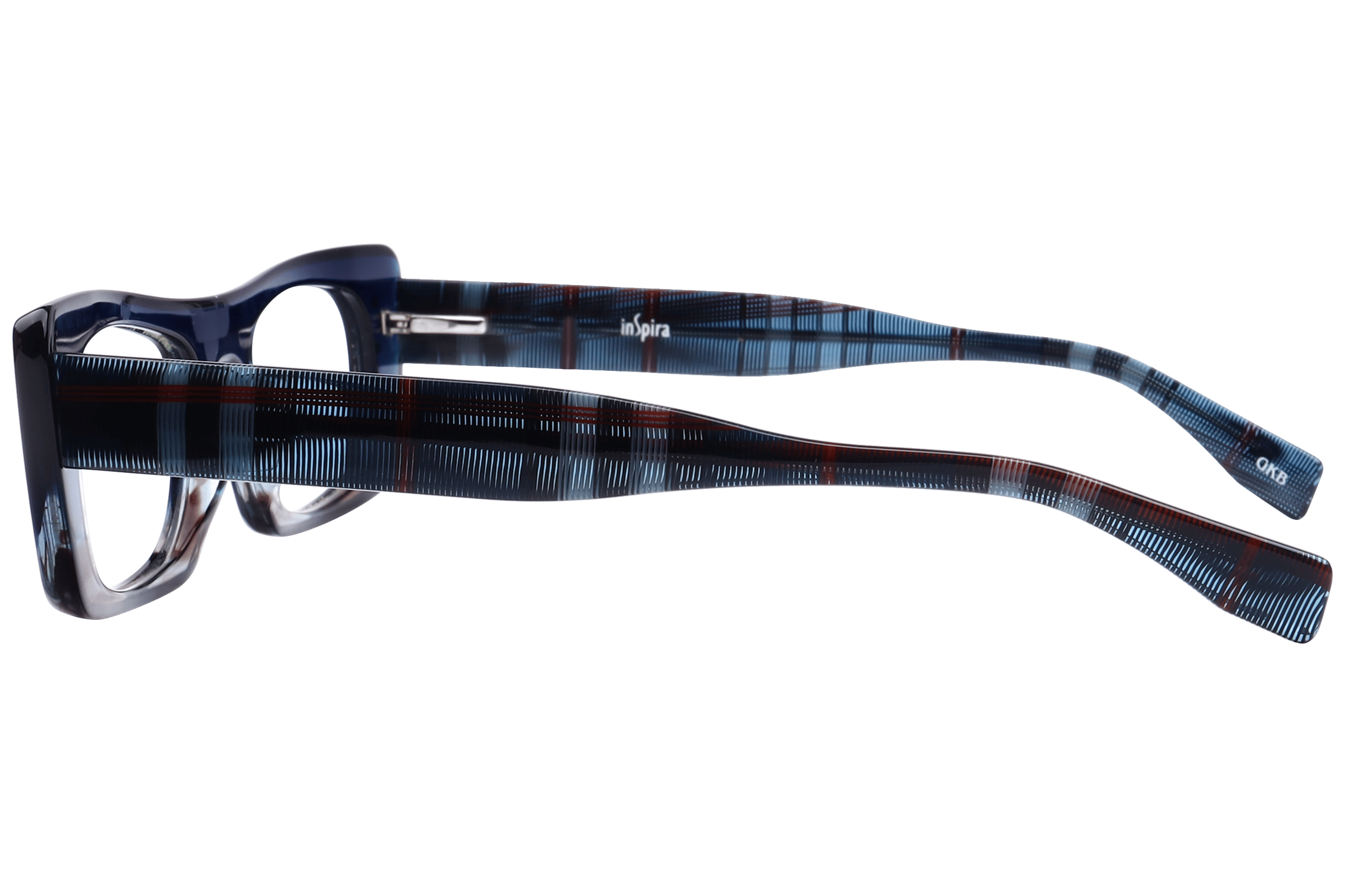 Inspira F2040 Frame Blue Female Full Shell Frame — Blue frame — view 3