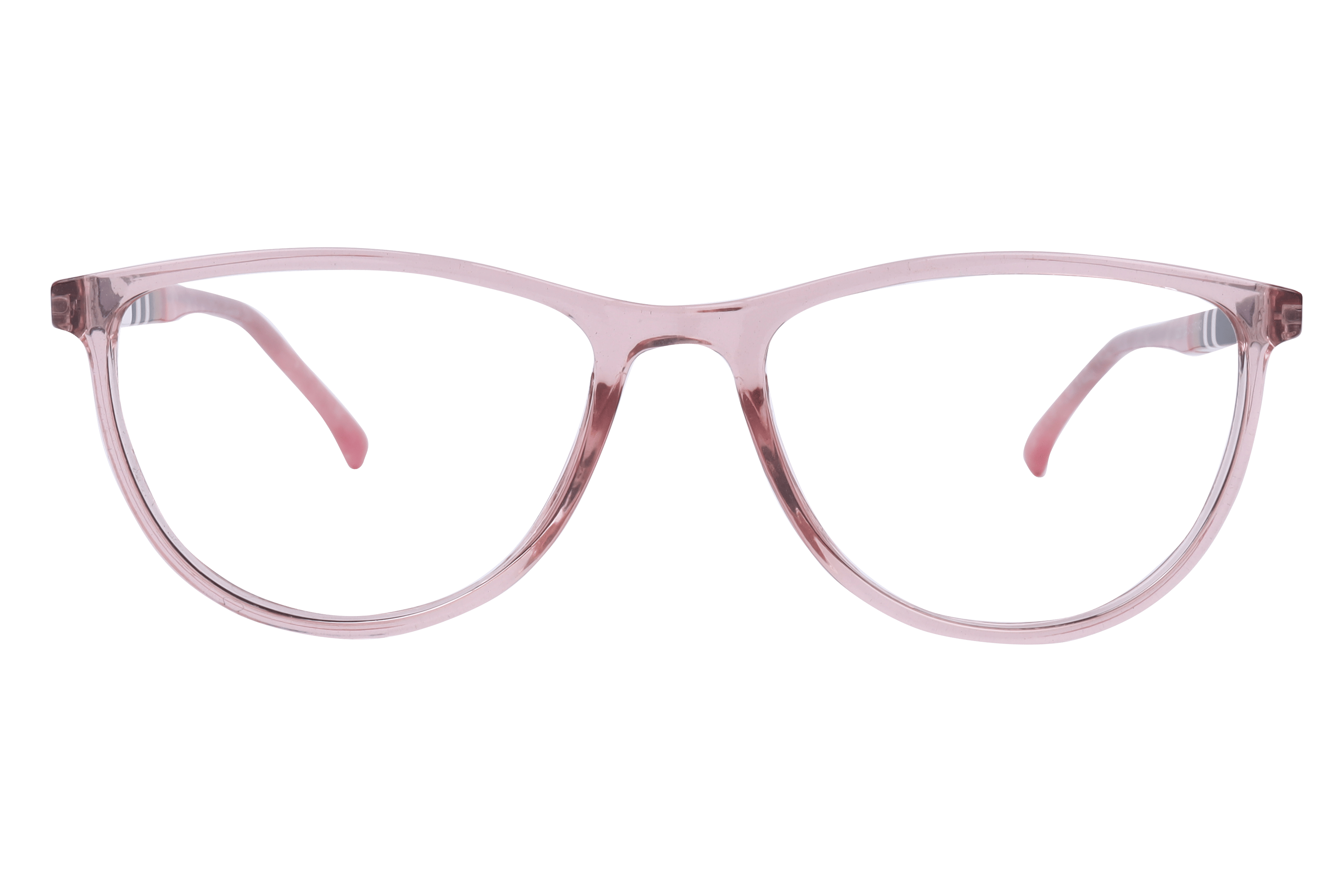 Inspira 2281 Frame Transparent Pink Female Full Shell Frame — Transparent Pink frame — view 2