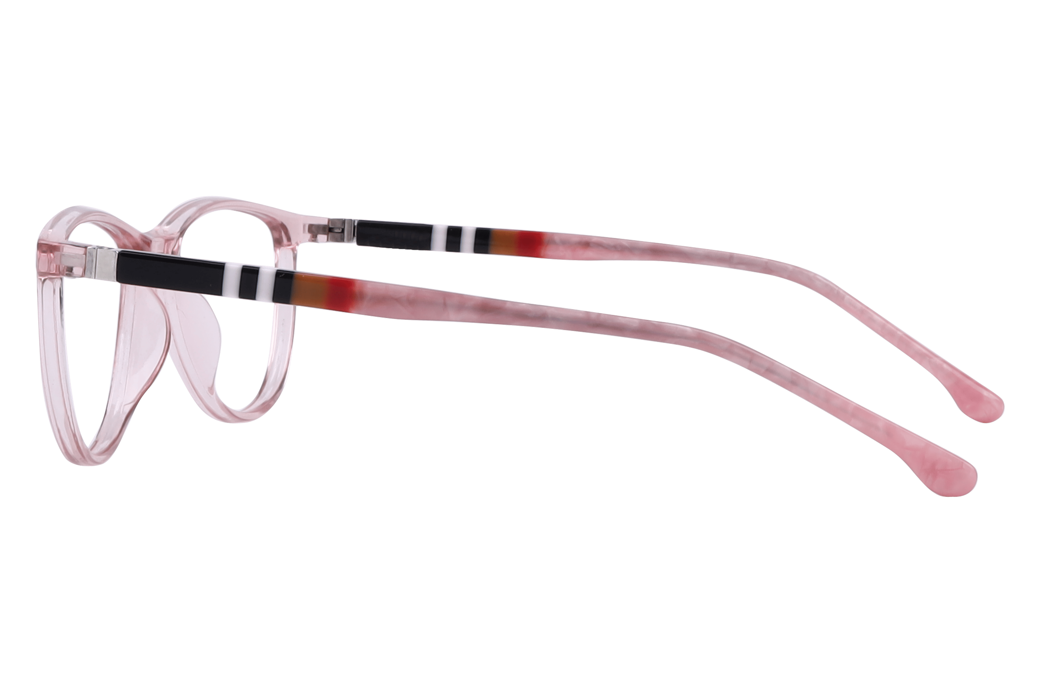 Inspira 2281 Frame Transparent Pink Female Full Shell Frame — Transparent Pink frame — view 3