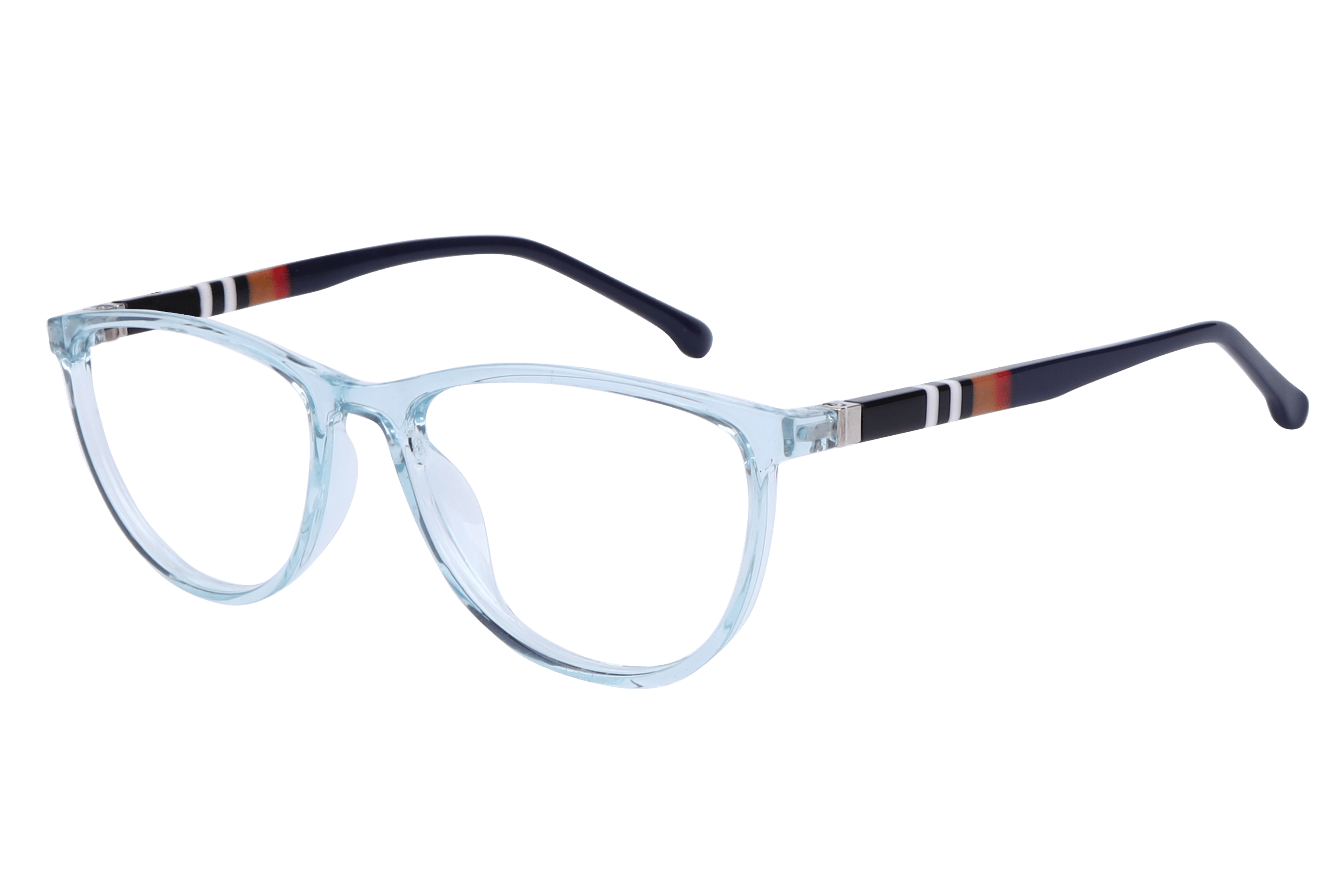 Inspira 2281 Frame Transparent Blue Female Full Shell — Transparent Blue frame