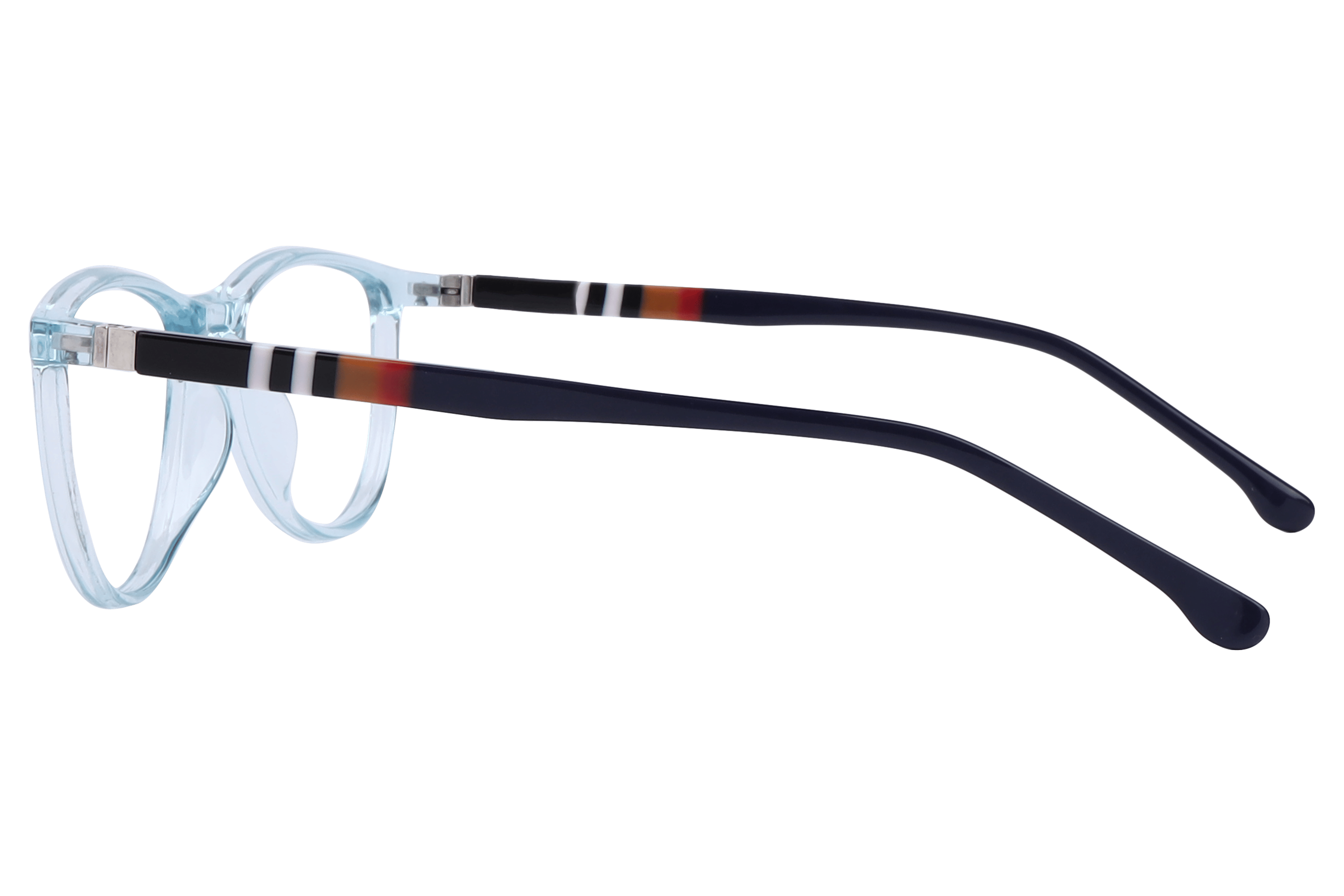 Inspira 2281 Frame Transparent Blue Female Full Shell Frame — Transparent Blue frame — view 3
