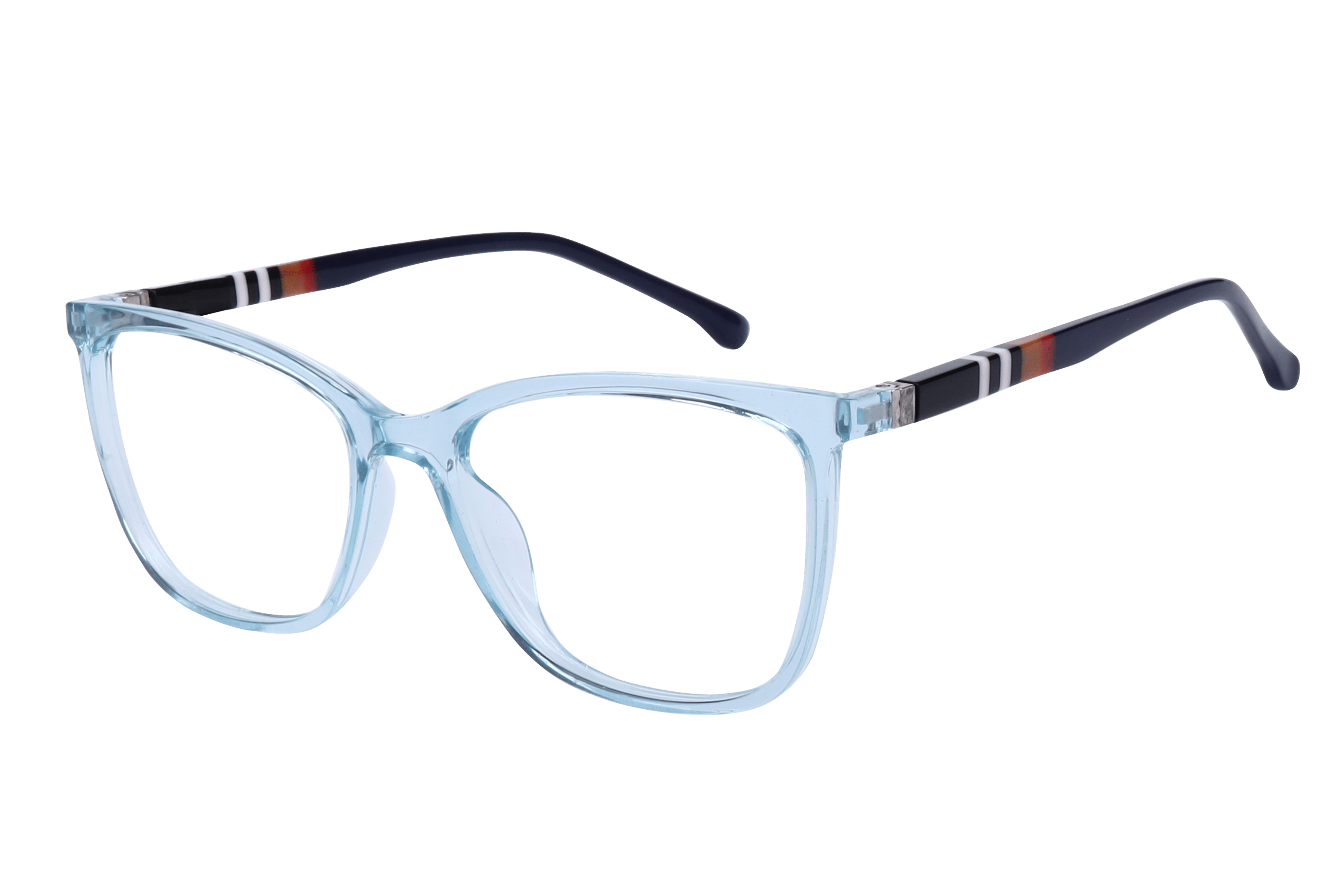 Inspira 2284 Frame Transparent Blue Female Full Shell — Transparent Blue frame