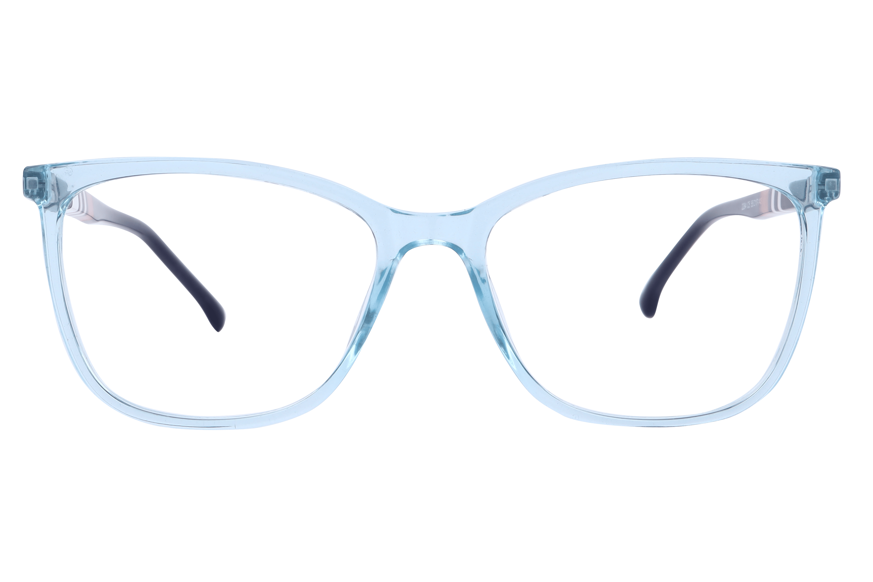 Inspira 2284 Frame Transparent Blue Female Full Shell Frame — Transparent Blue frame — view 2