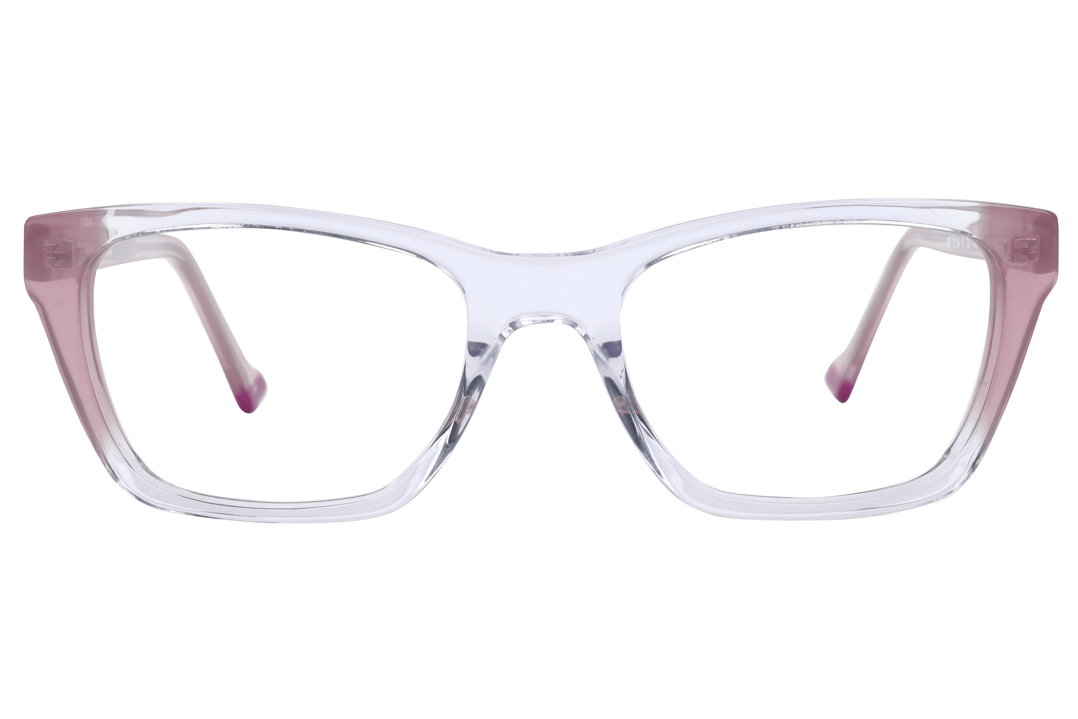 Inspira F2134 Frame Transparent Pink Female Full Shell Frame — Transparent Pink frame — view 2