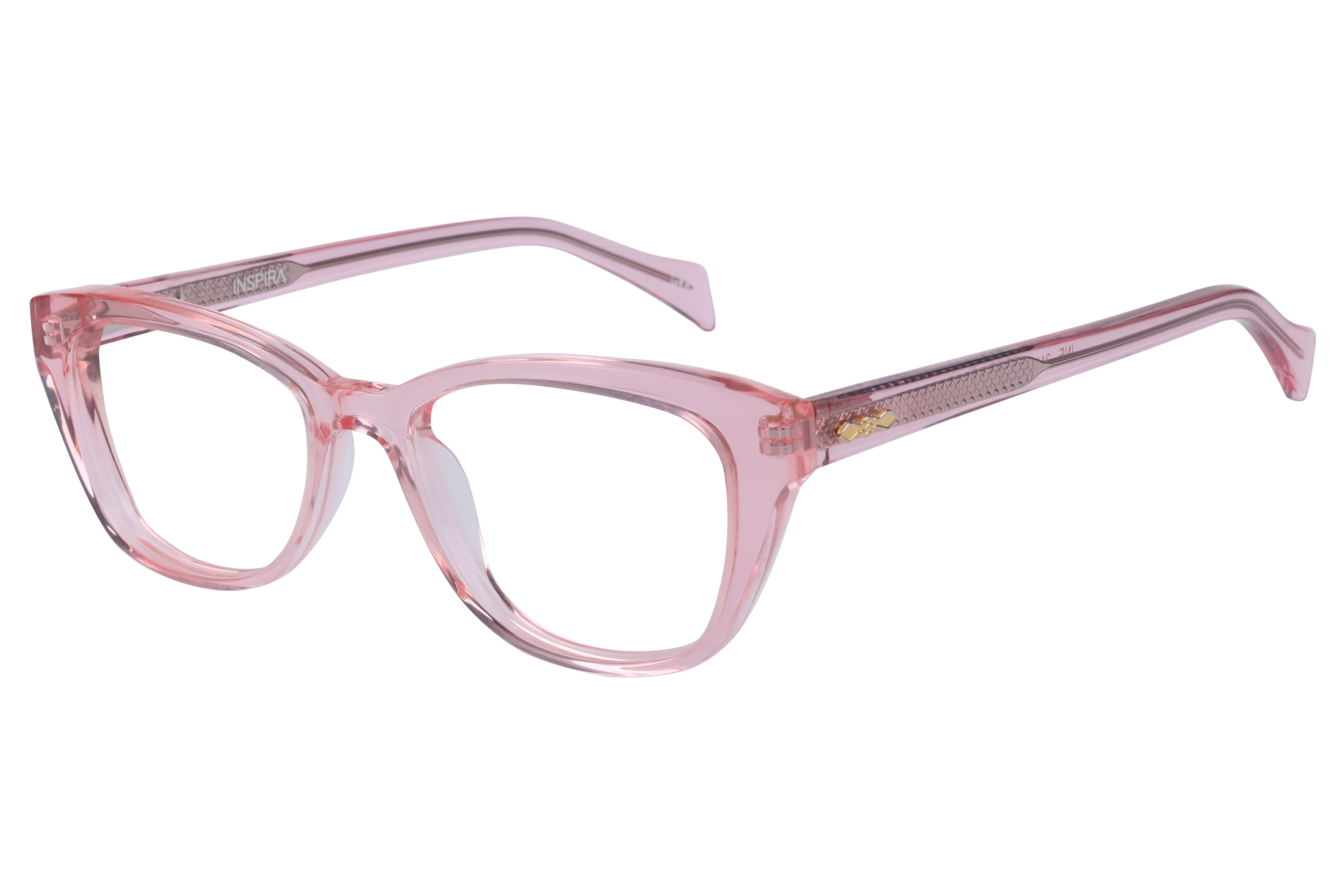 Inspira F2111 Frame Transparent Pink Female Full Shell — Transparent Pink frame