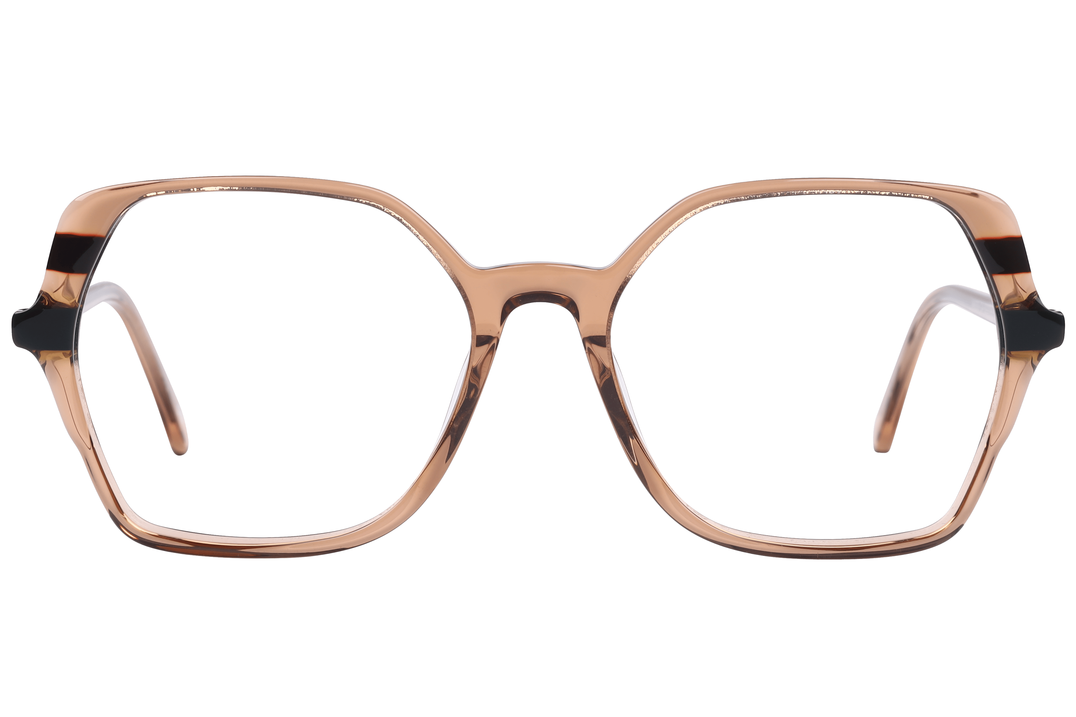 Inspira VA6003 Frame Transparent Brown Female Full Shell Frame — Transparent Brown frame — view 2