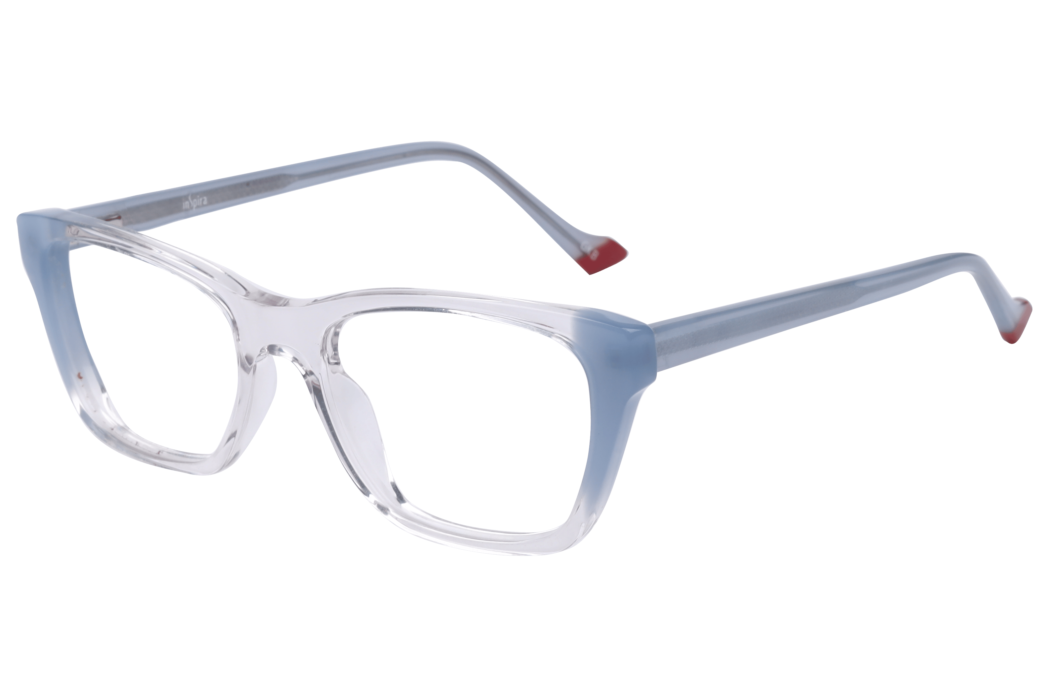 Inspira F2134 Frame Transparent Blue Female Full Shell — Transparent Blue frame