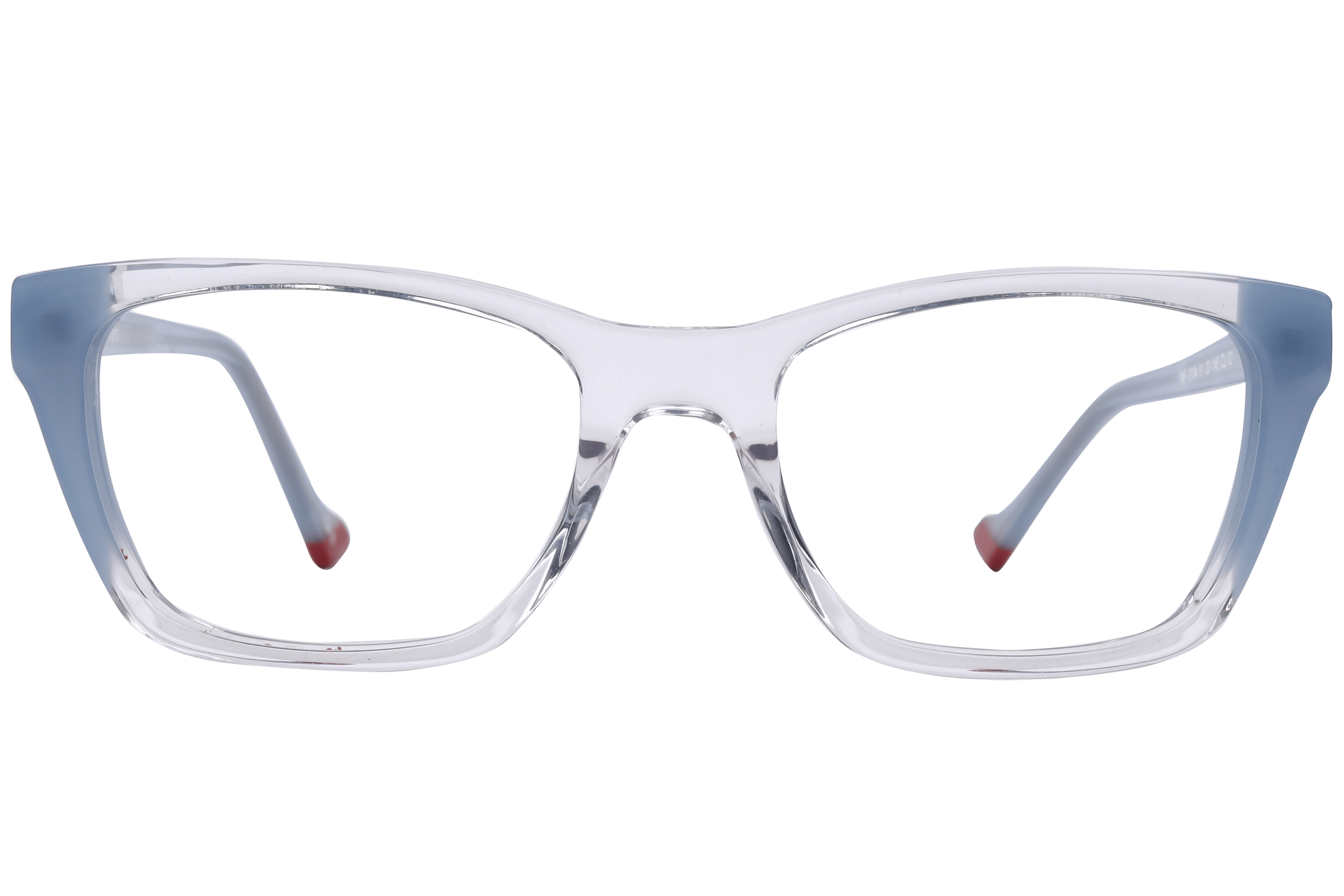 Inspira F2134 Frame Transparent Blue Female Full Shell Frame — Transparent Blue frame — view 2