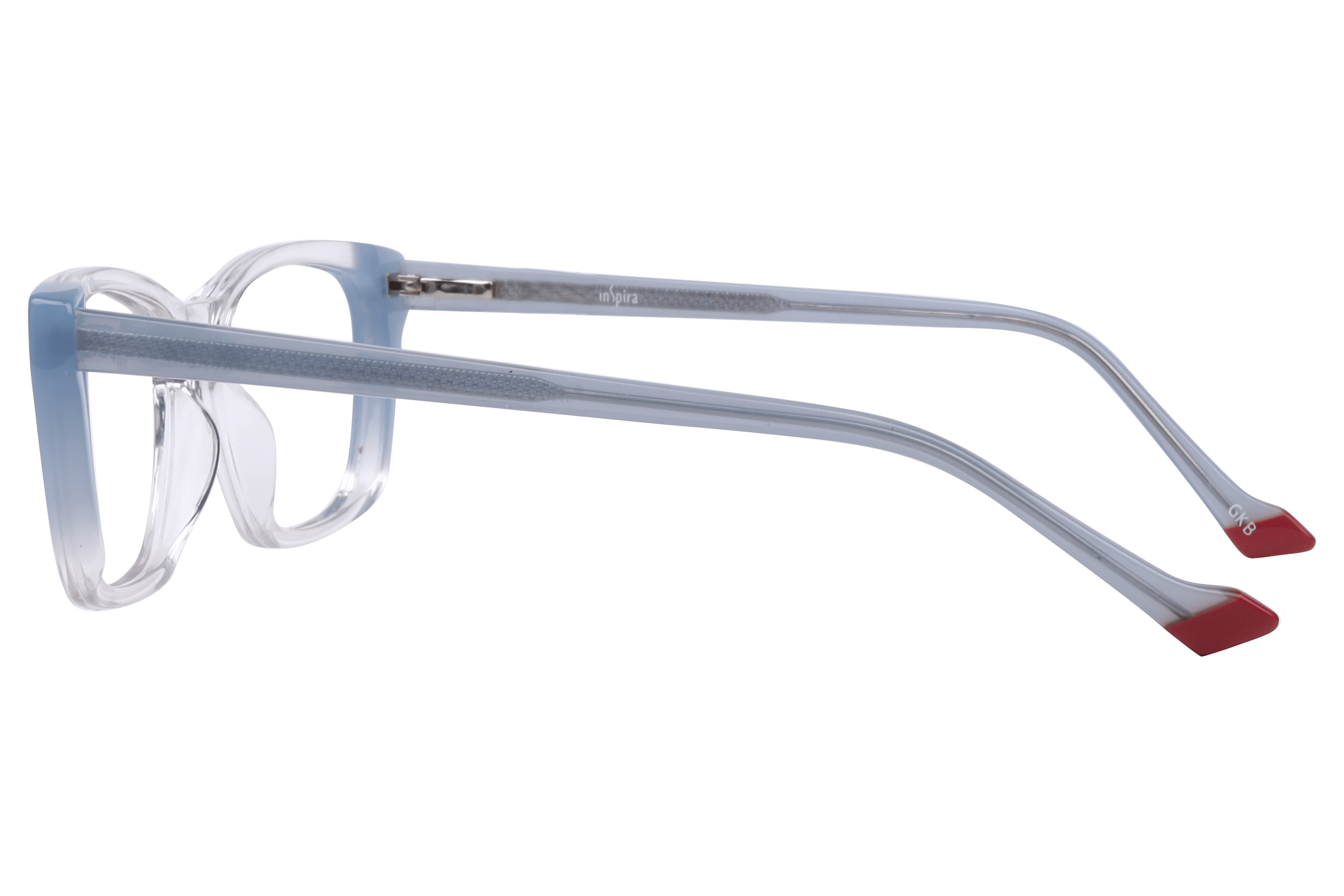 Inspira F2134 Frame Transparent Blue Female Full Shell Frame — Transparent Blue frame — view 3