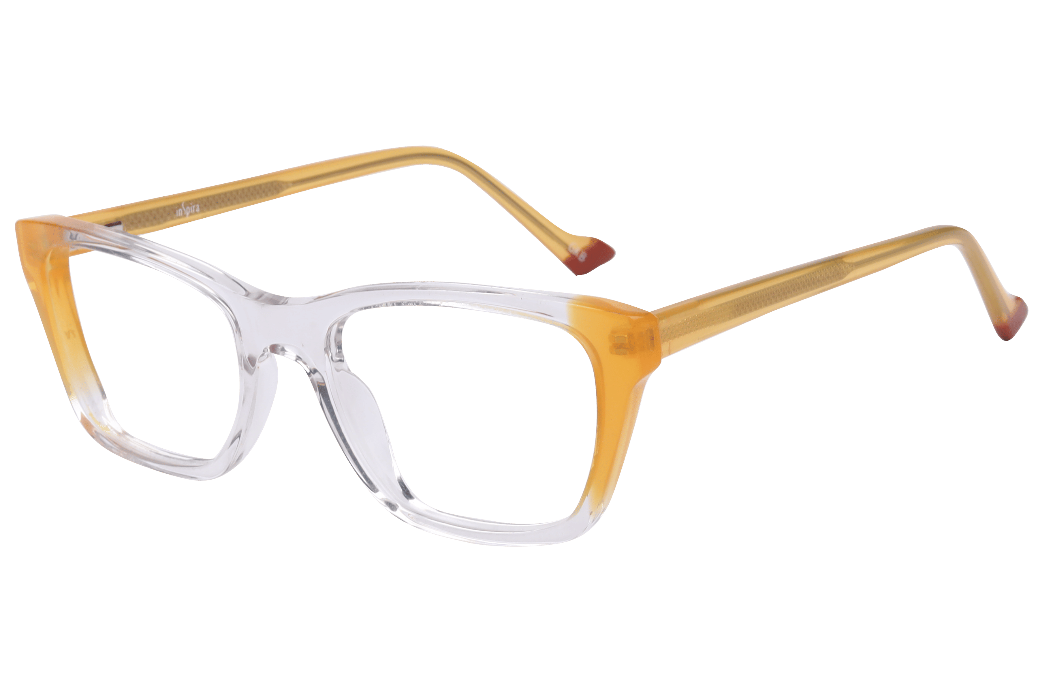 Inspira F2134 Frame Transparent Yellow Female Full Shell — Transparent Yellow frame
