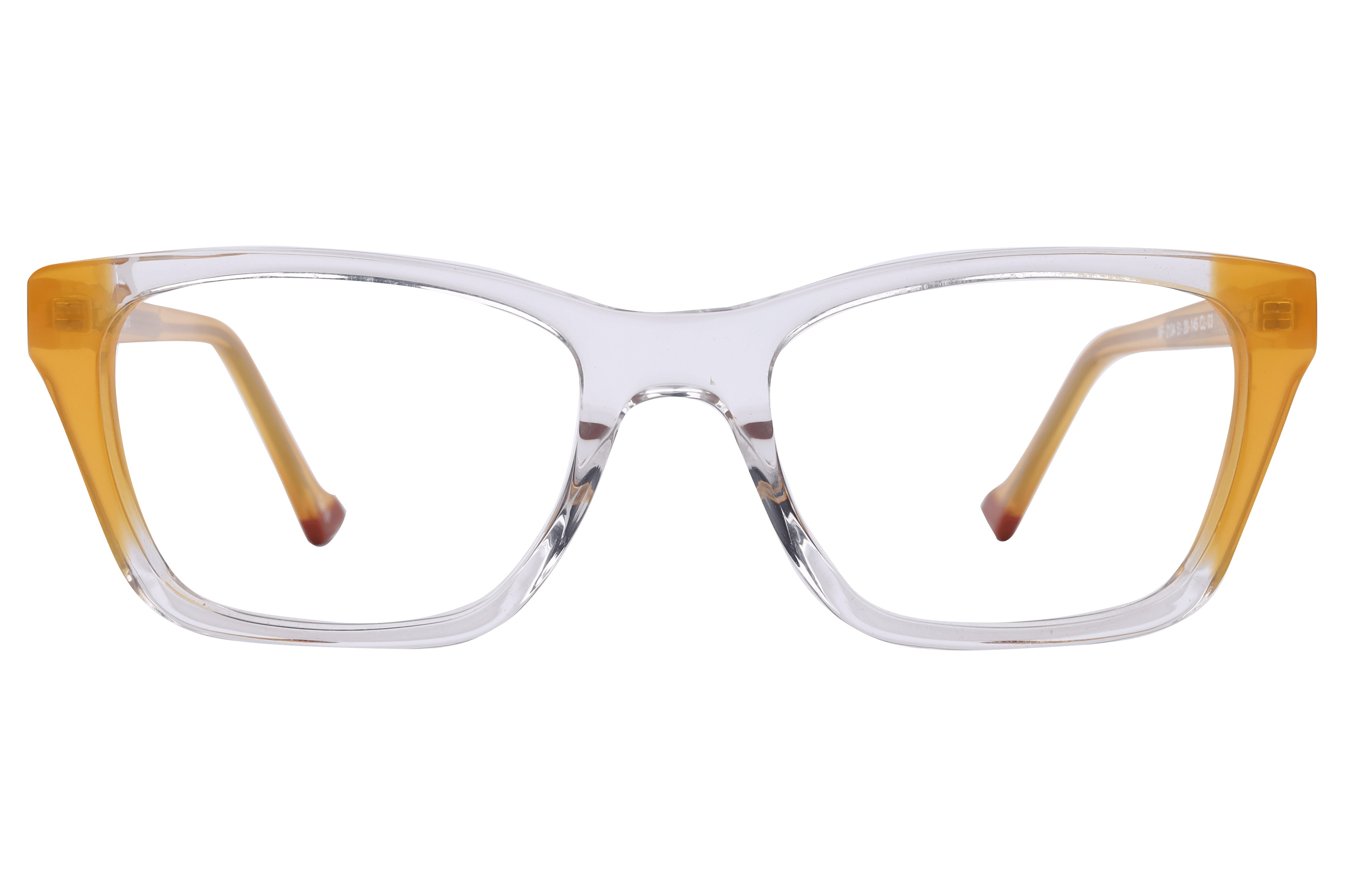 Inspira F2134 Frame Transparent Yellow Female Full Shell Frame — Transparent Yellow frame — view 2