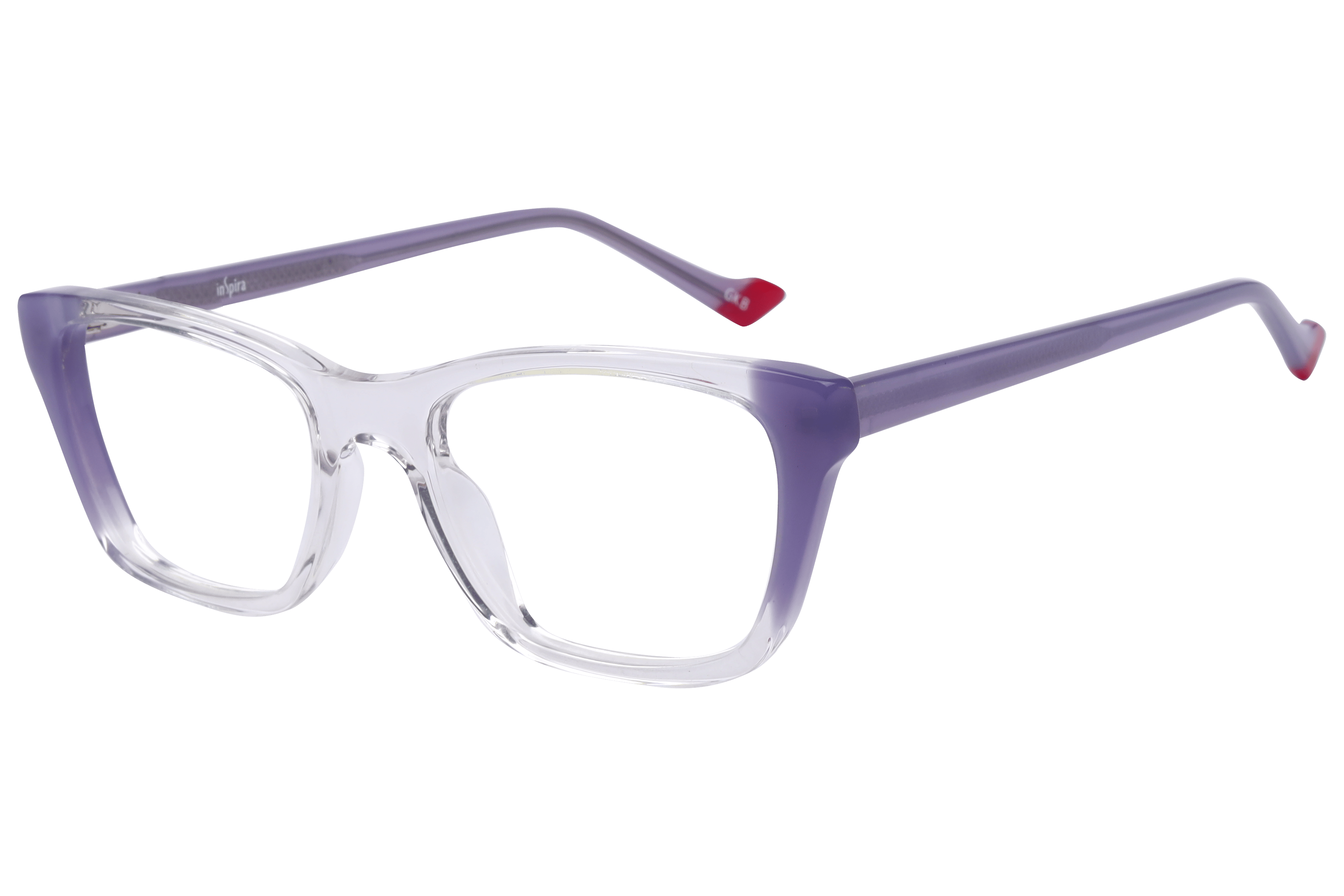 Inspira F2134 Frame Transparent Violet Female Full Shell — Transparent Violet frame