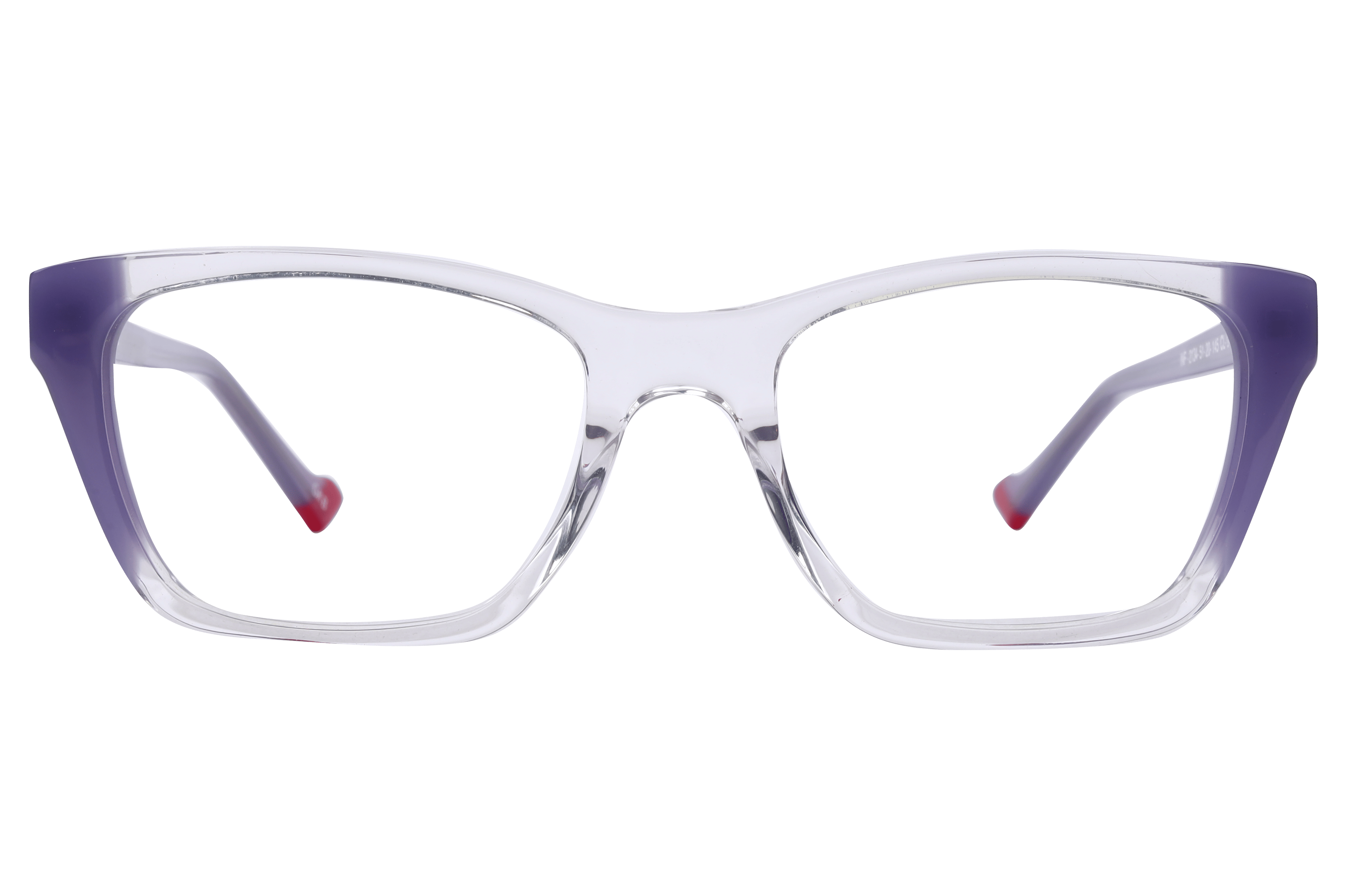 Inspira F2134 Frame Transparent Violet Female Full Shell Frame — Transparent Violet frame — view 2
