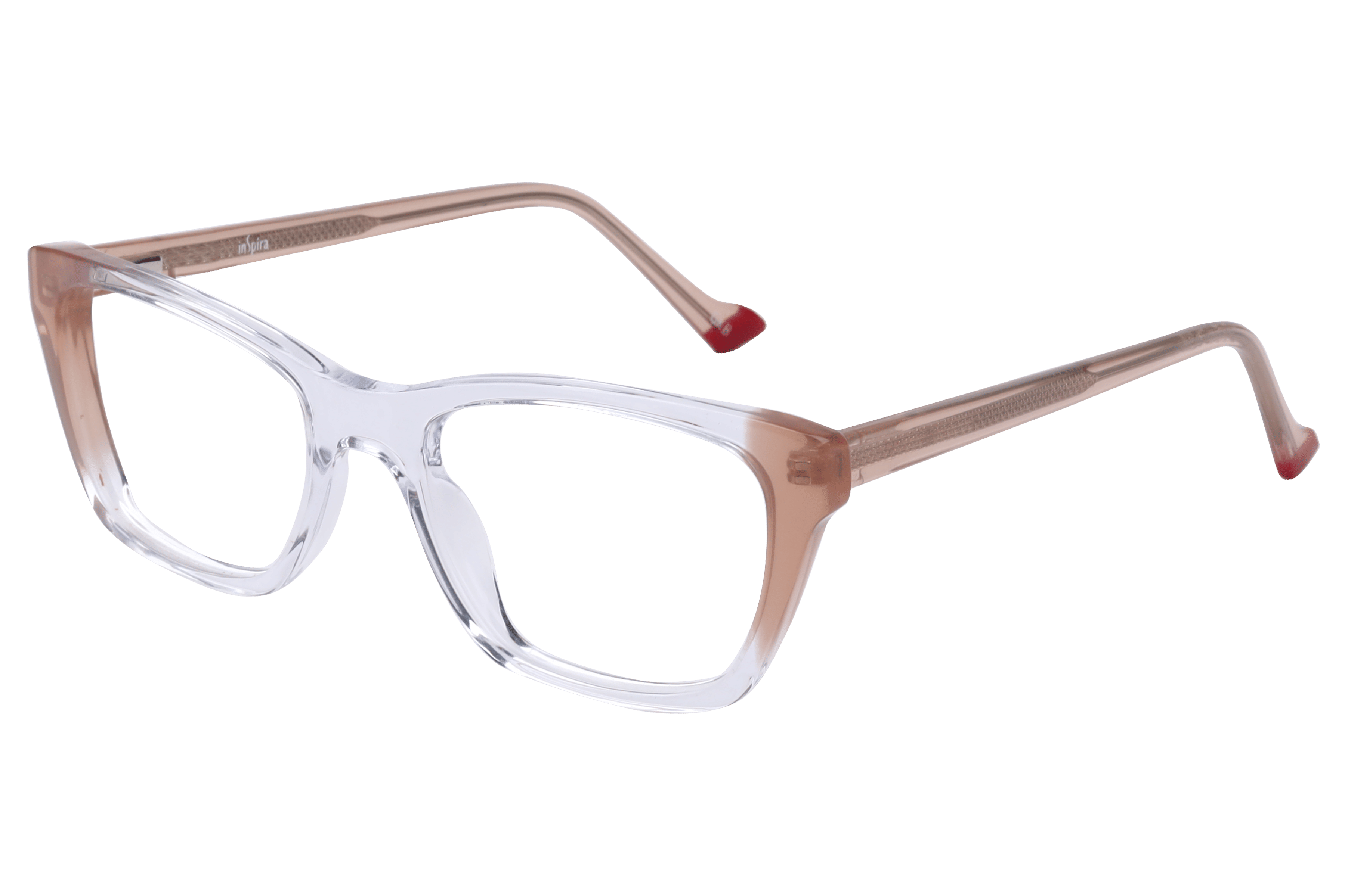 Inspira F2134 Frame Transparent Brown Female Full Shell — Transparent Brown frame