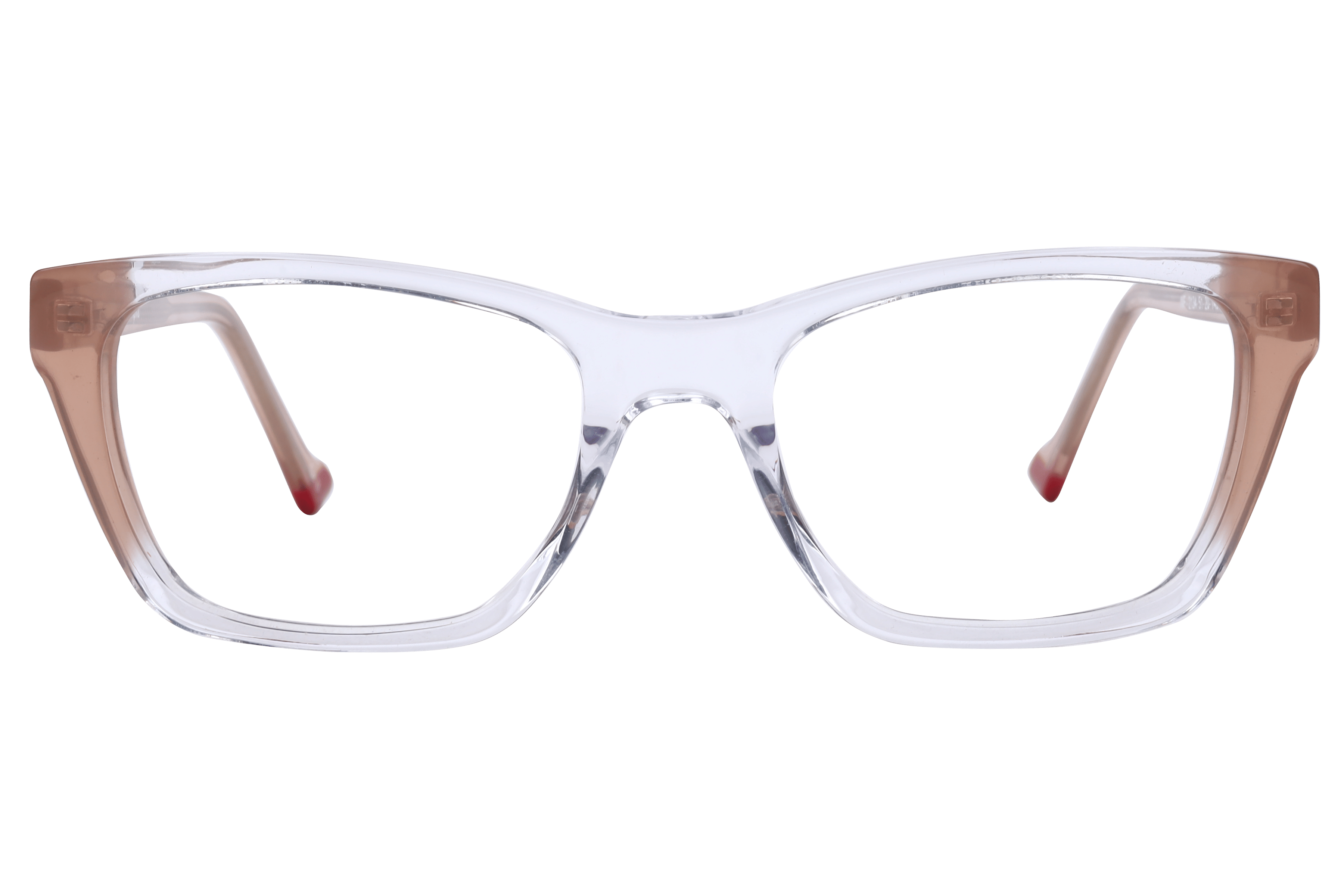 Inspira F2134 Frame Transparent Brown Female Full Shell Frame — Transparent Brown frame — view 2