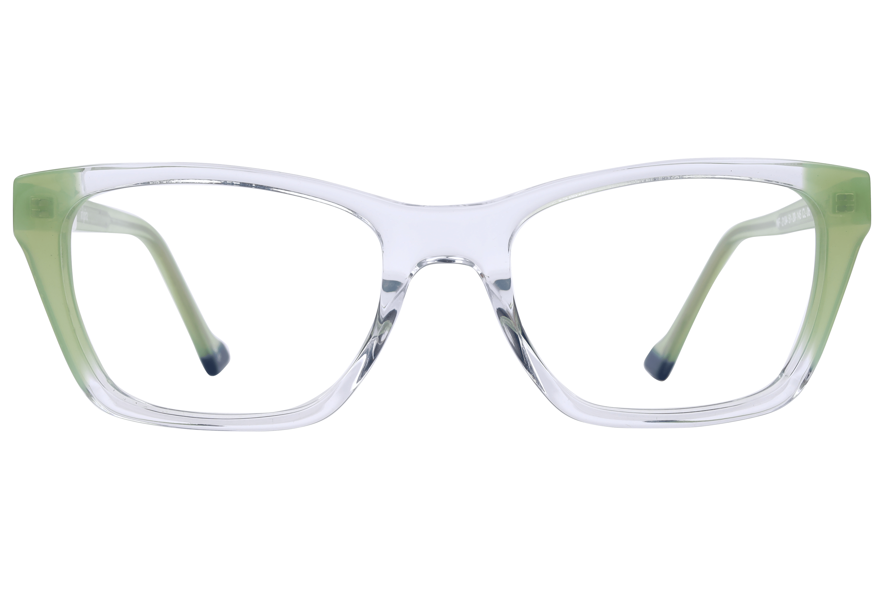 Inspira F2134 Frame Transparent Green Female Full Shell Frame — Transparent Green frame — view 2