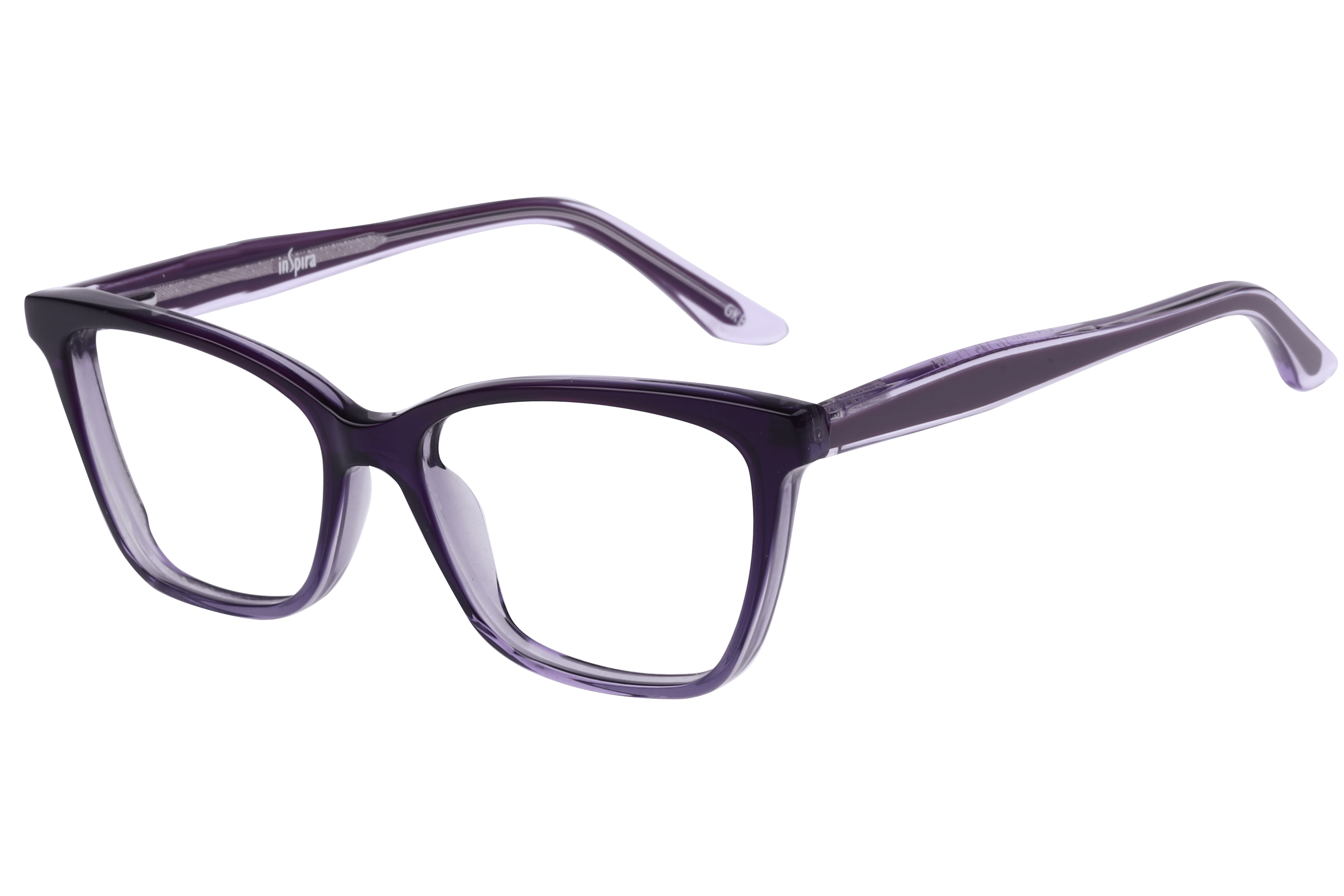 Inspira F2141 Frame Transparent Violet Female Full Shell — Transparent Violet frame