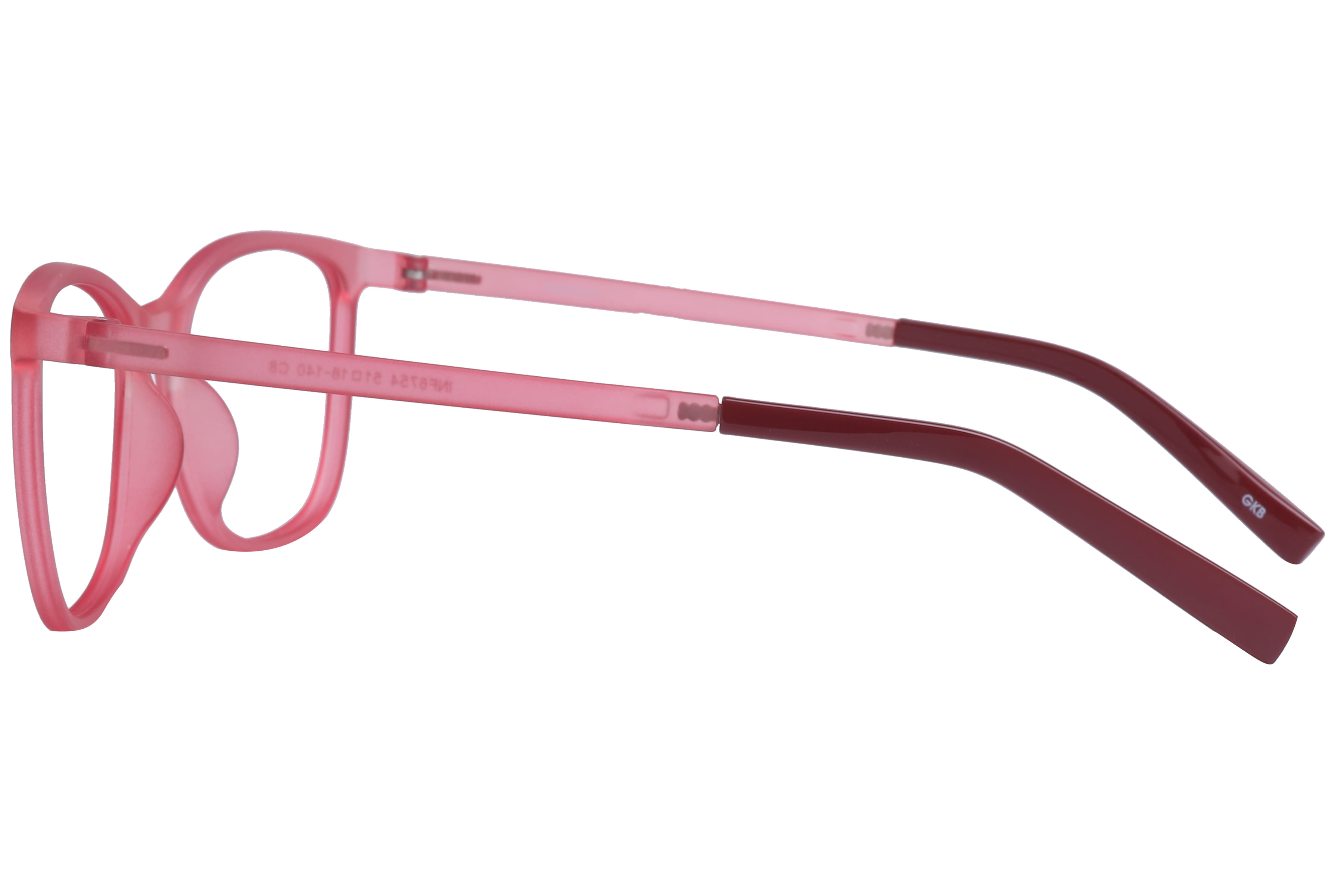 Inspira INF6754 Frame Matt Pink Female Full Shell Frame — Matt Pink frame — view 3