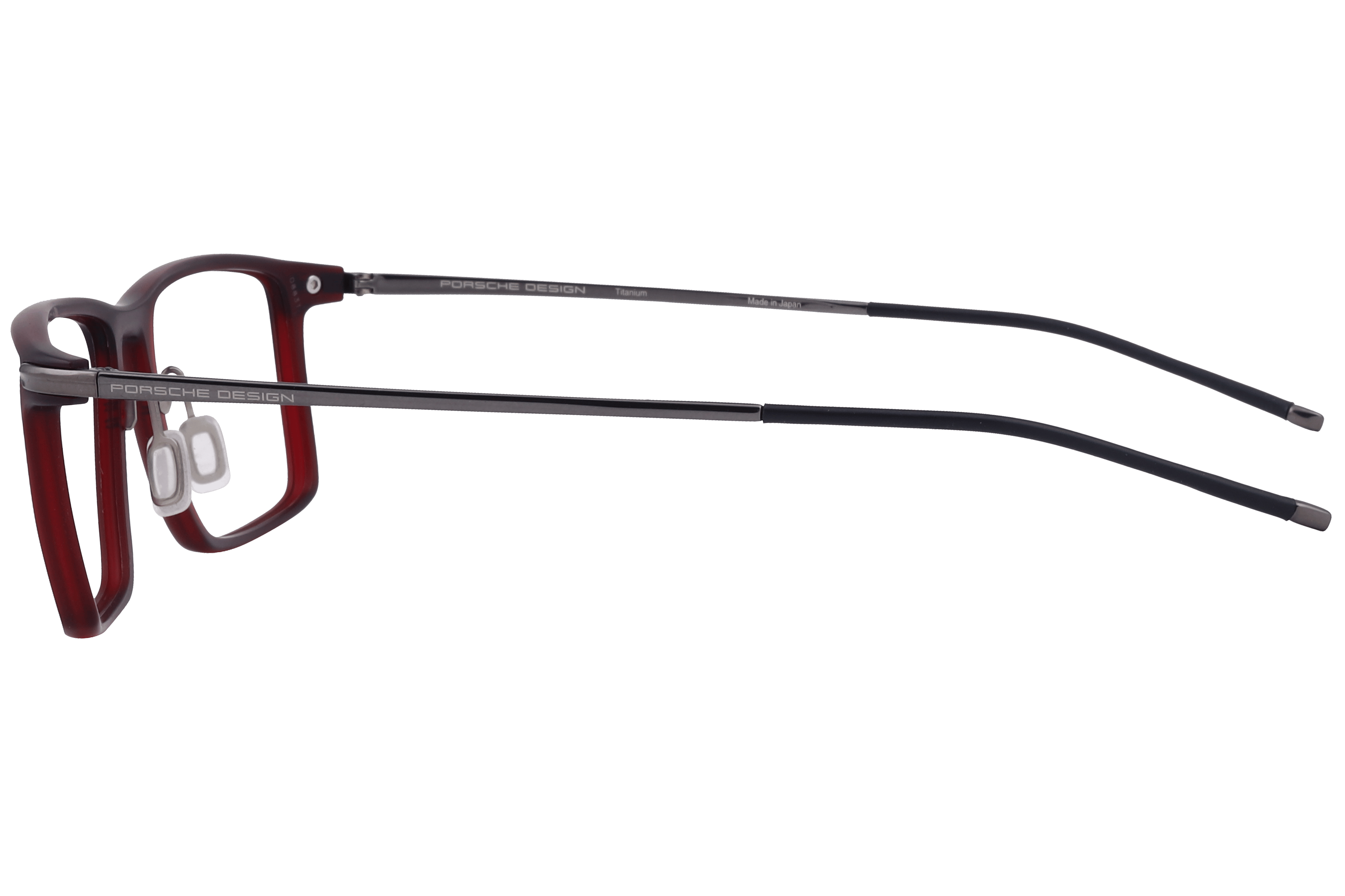 Porsche P8363 Frame Red Male Full Titanium Frame — Red frame — view 3