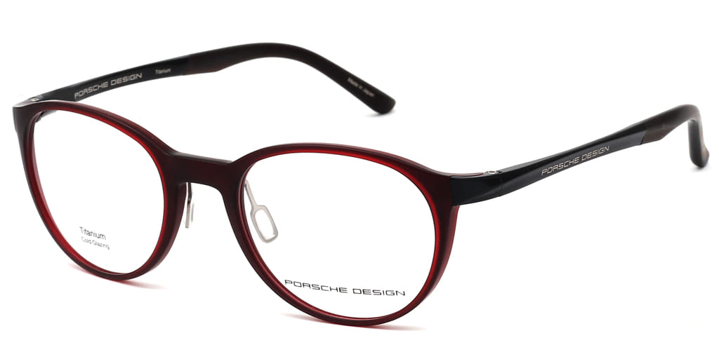 Porsche P8342 Frame Red Unisex Full Titanium Frame — Red frame — alternate view
