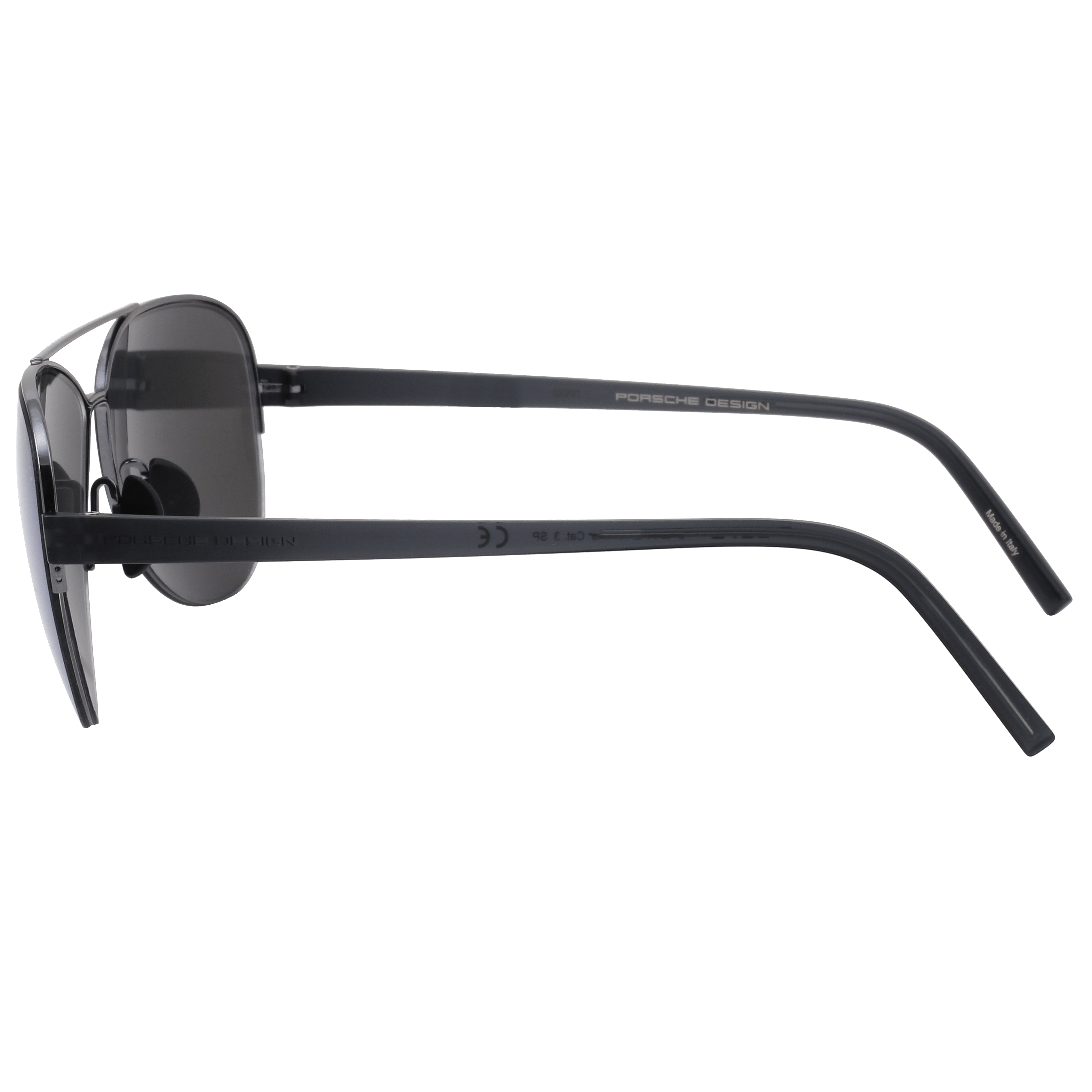 Porsche P 8676 Sunglass Grey Male Supra Shell Sunglass — Grey frame — view 3