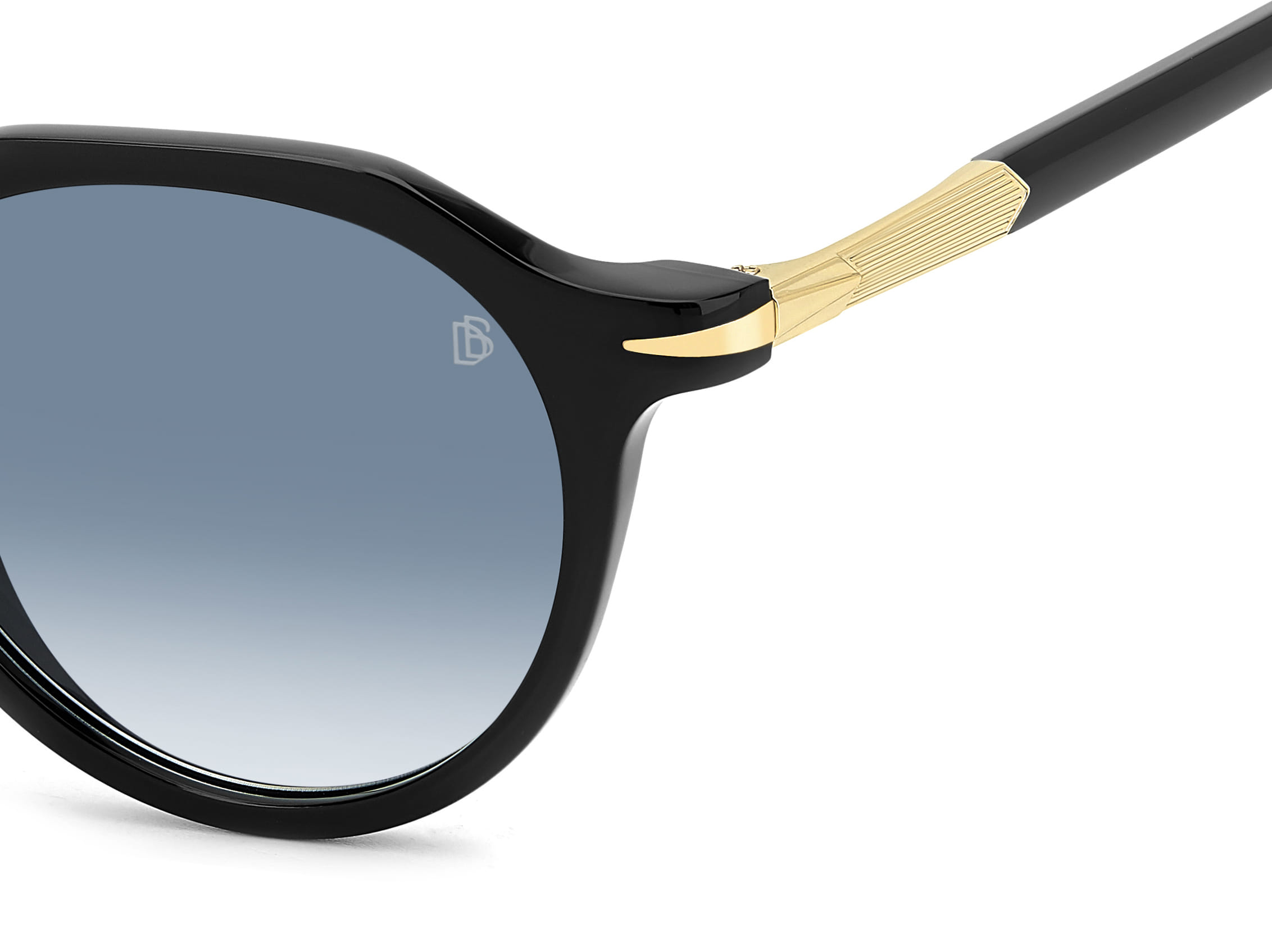 David Beckham DB 1171/S Sunglass Black Unisex Full Metal Sunglass — Black frame — view 3