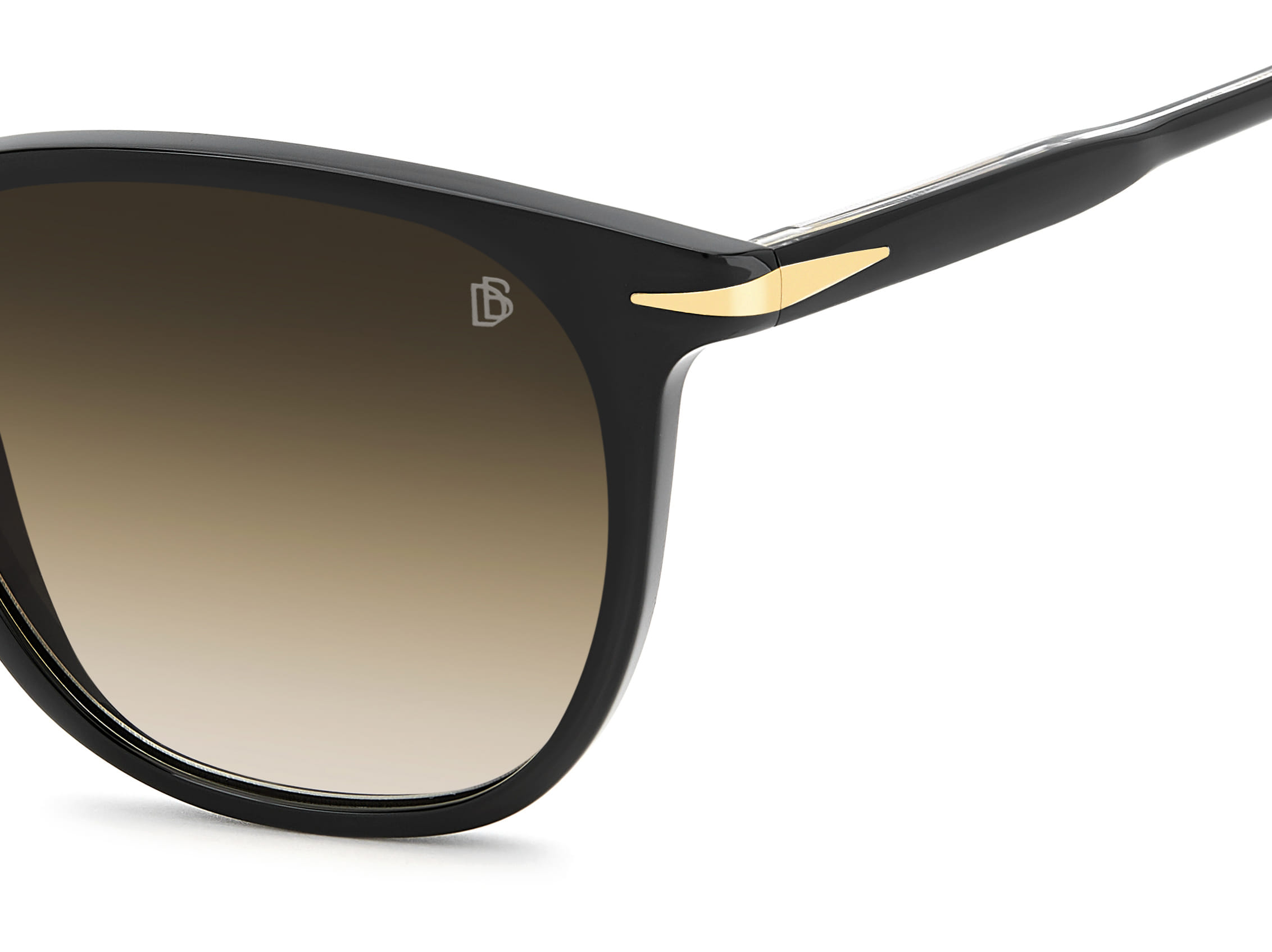 David Beckham DB 1160/S Sunglass Black Unisex Full Shell Sunglass — Black frame — view 3