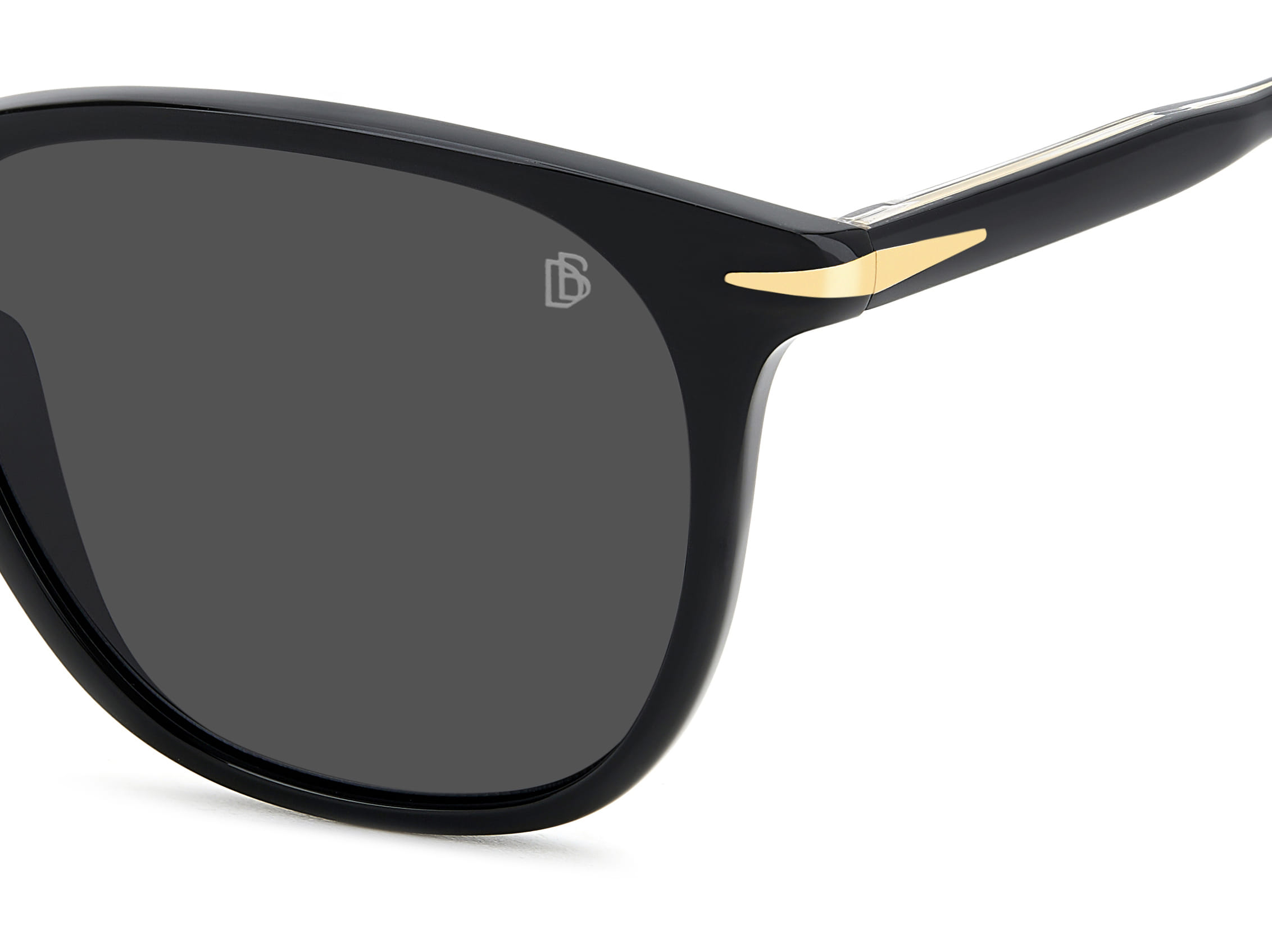 David Beckham DB 1160/S Sunglass Black Unisex Full Shell Sunglass — Black frame — view 3