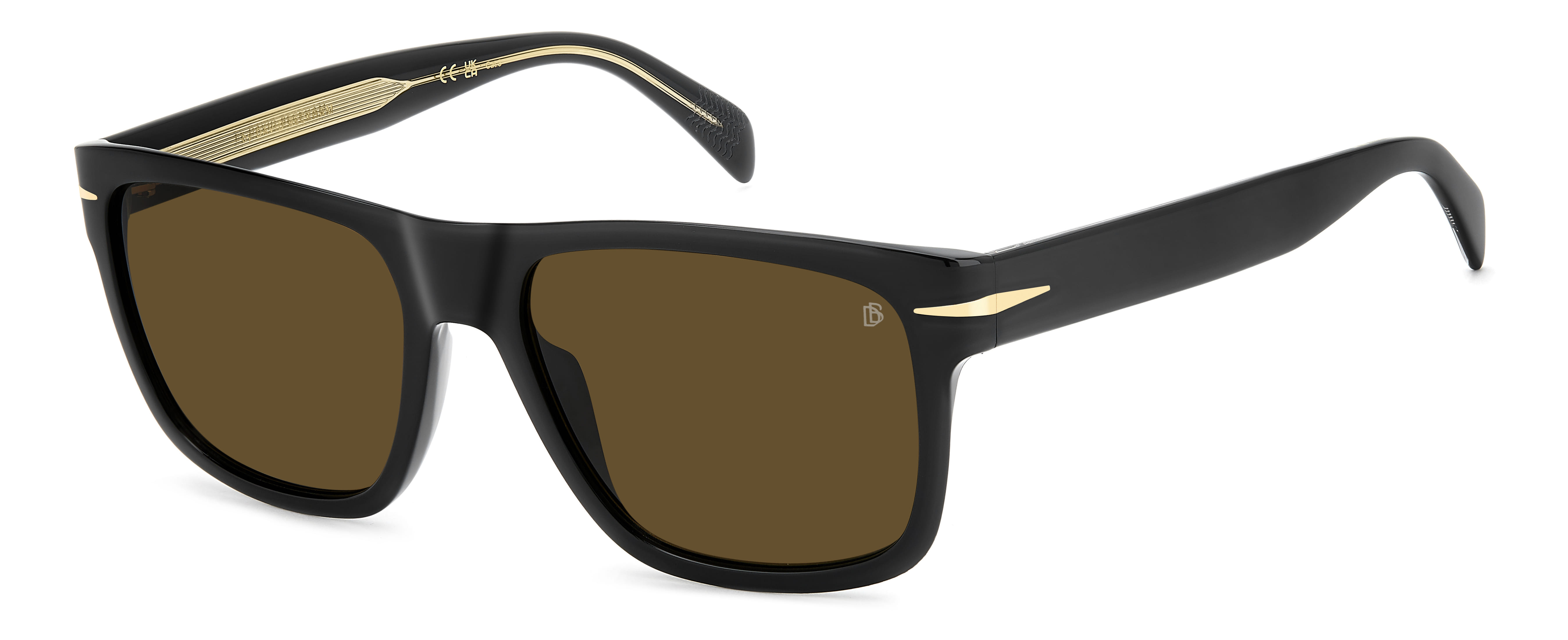 David Beckham DB 7150/S Sunglass Black Male Full Shell — Black frame