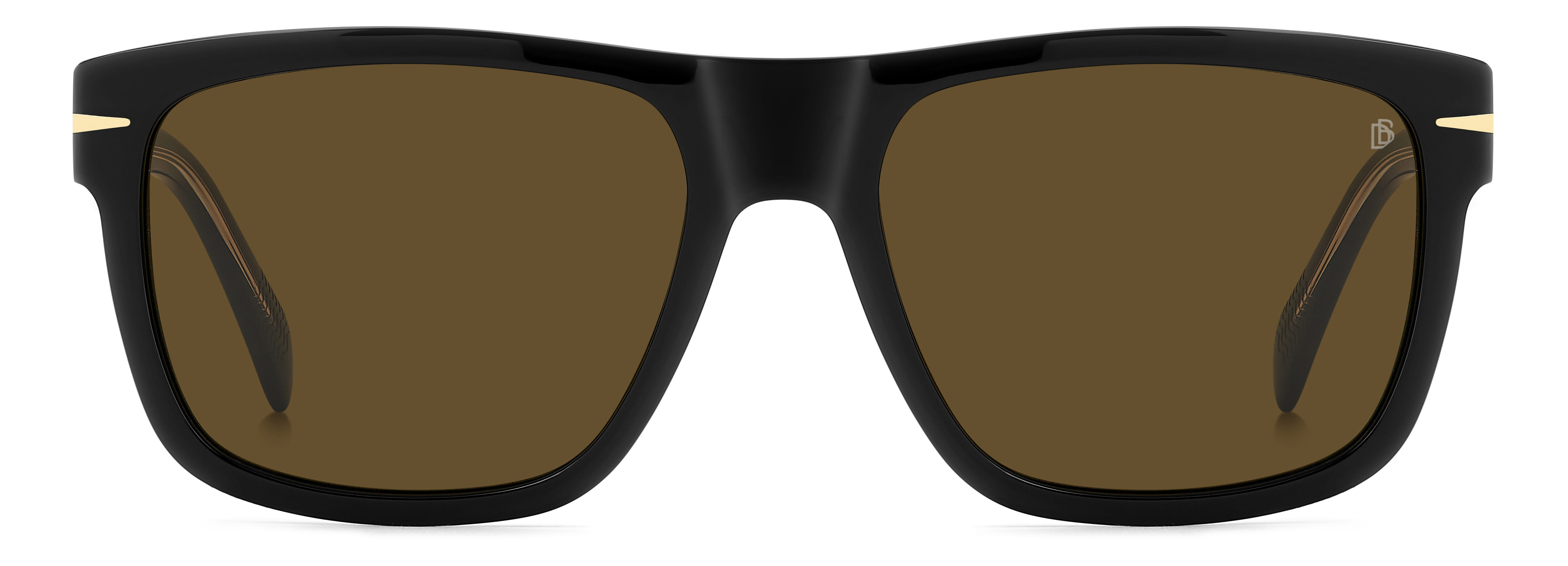 David Beckham DB 7150/S Sunglass Black Male Full Shell Sunglass — Black frame — view 2