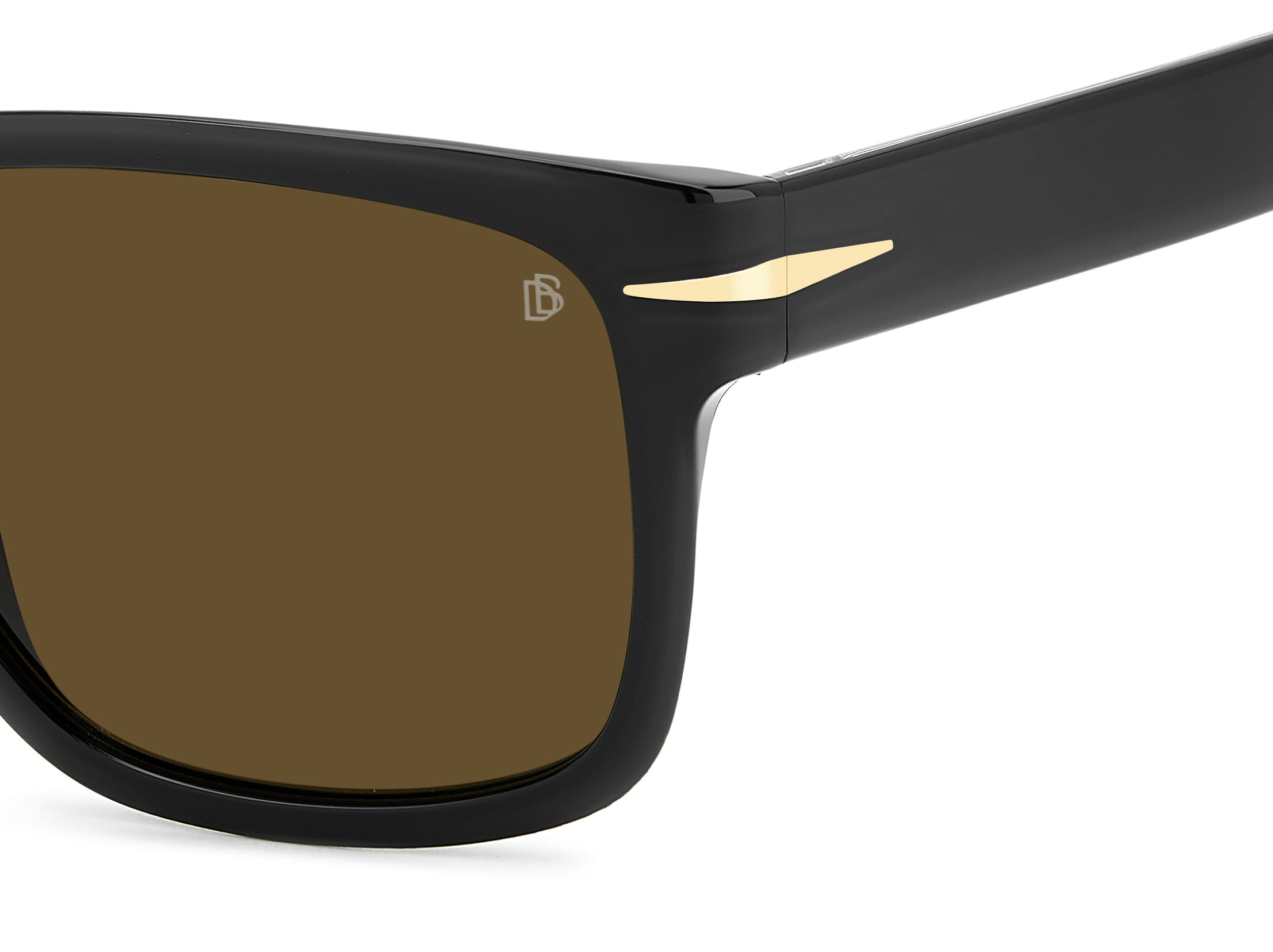 David Beckham DB 7150/S Sunglass Black Male Full Shell Sunglass — Black frame — view 3