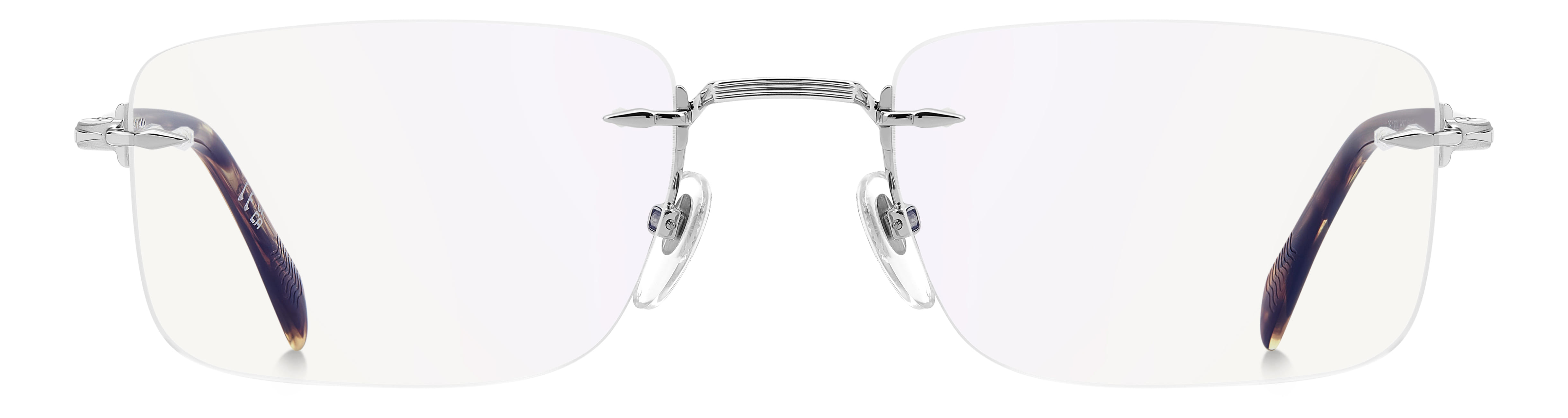 David Beckham DB 1202 Frame Silver Male RimLess Metal Frame — Silver frame — view 2
