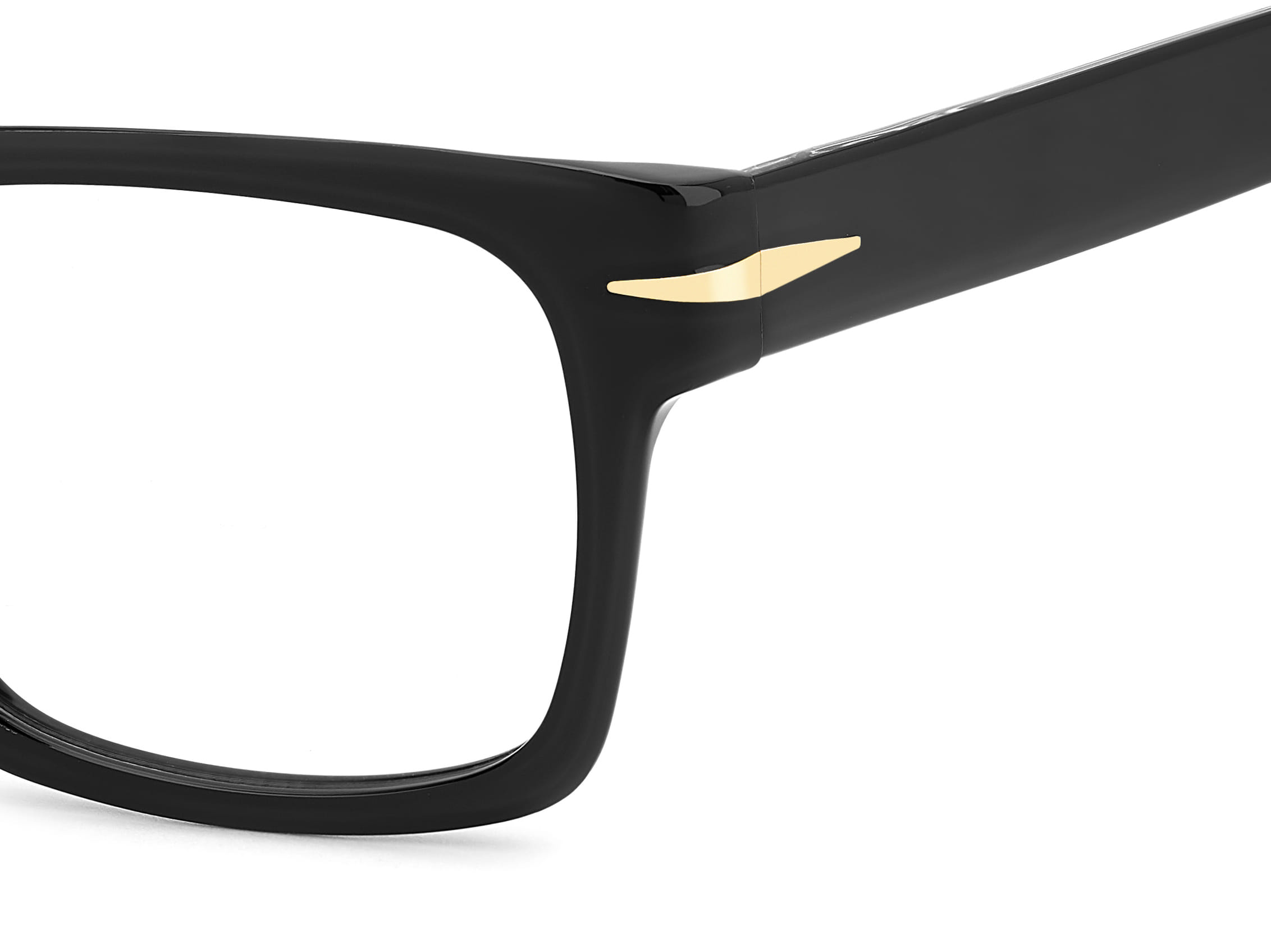 David Beckham DB 7155 Frame Black Male Full Shell Frame — Black frame — view 3